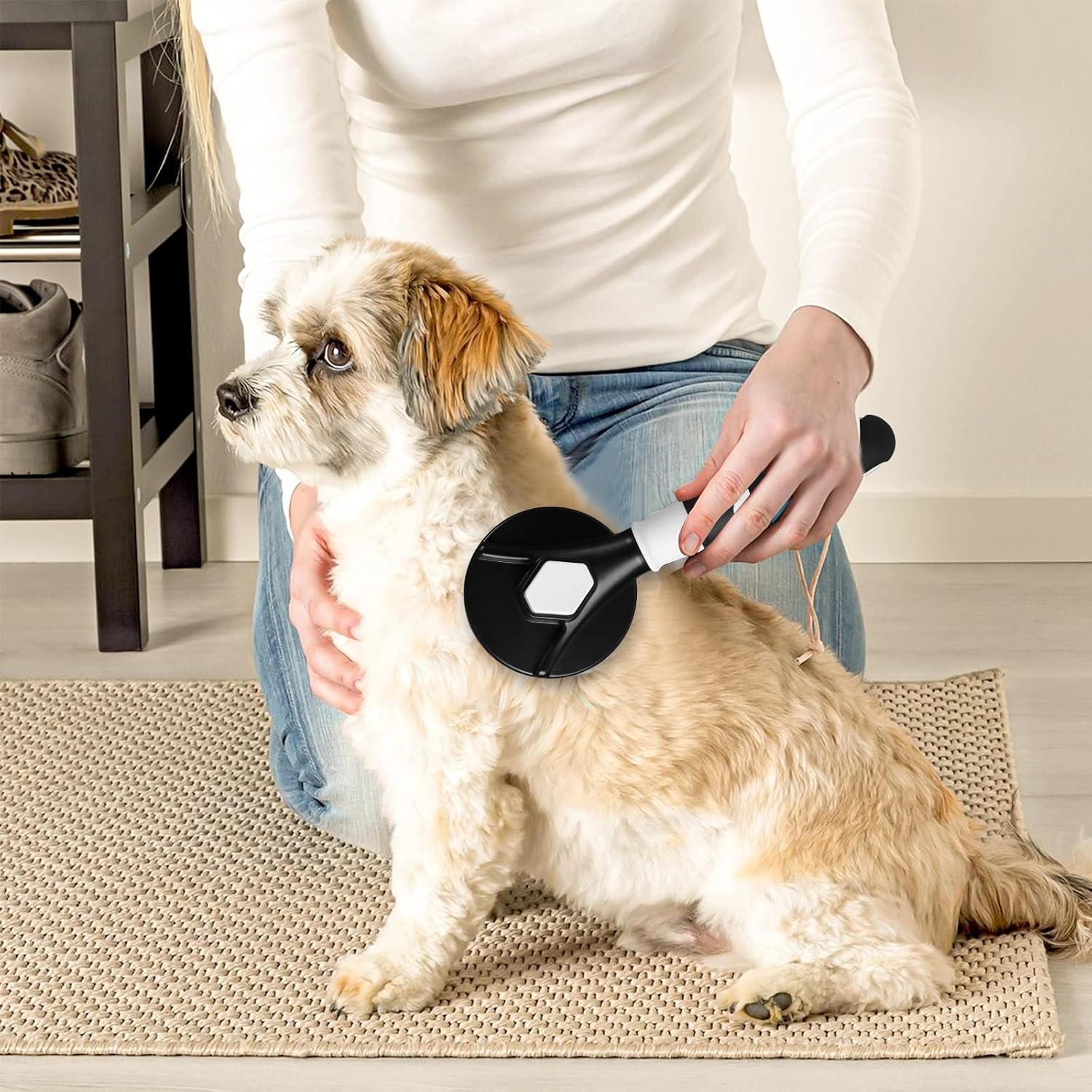 Brosse Autonettoyante Vinabo Petite Race – Chien, Chat & Chaton | 1 Clic