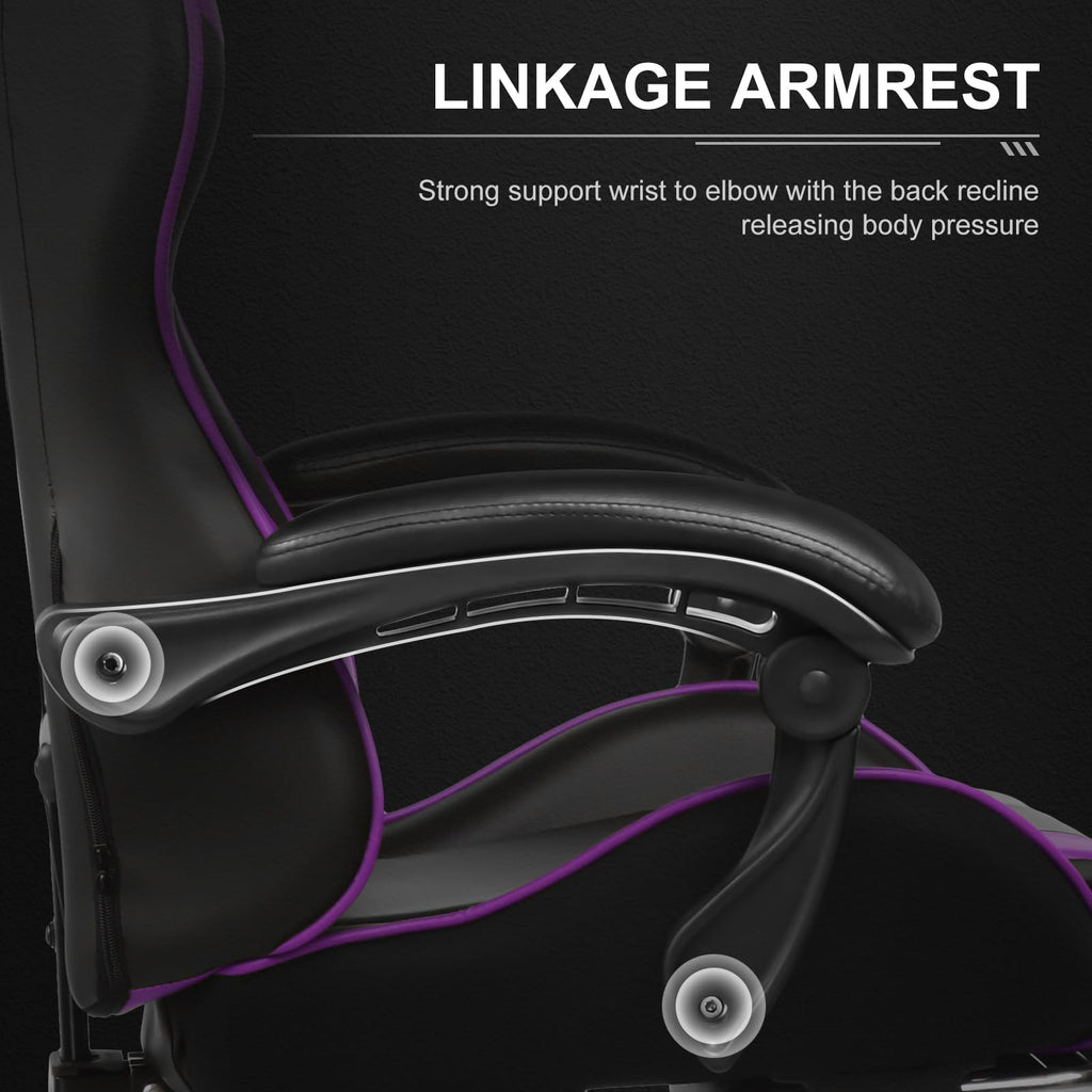 GTPLAYER Chaise Gaming Ergonomique, Fauteuil Gamer, Chaise Bureau, Dossier réglable à 135°, Hauteur Réglable, Repose-Pieds rétractables, Simili Cuir, Supporte 150 kg, Bleu
