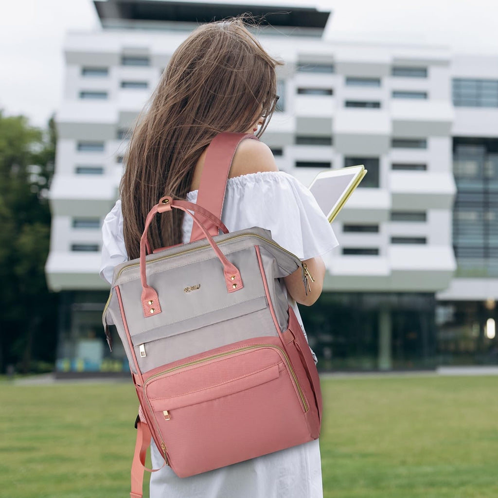 Sac à Dos Femme – Ordinateur Portable 15,6" & 17,3", Port USB, Poche RFID, Grande Capacité – École, Travail, Voyage