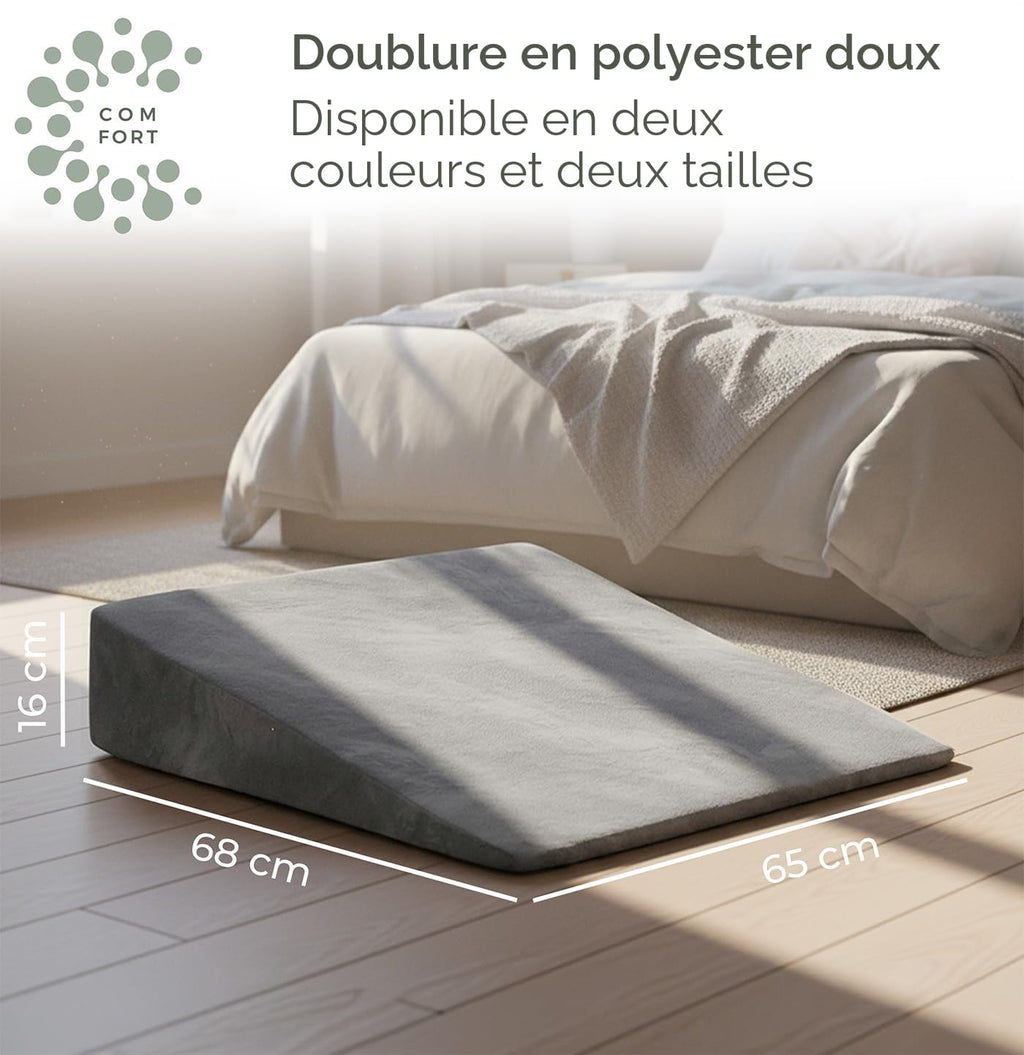 Well B4 Coussin cale pour lit et canapé, cale de Matelas, Reflux [avec 2 Zones de Couchage], de Lecture pour rehausser Le Sommeil comme tête, rehausseur de lit, de Soutien
