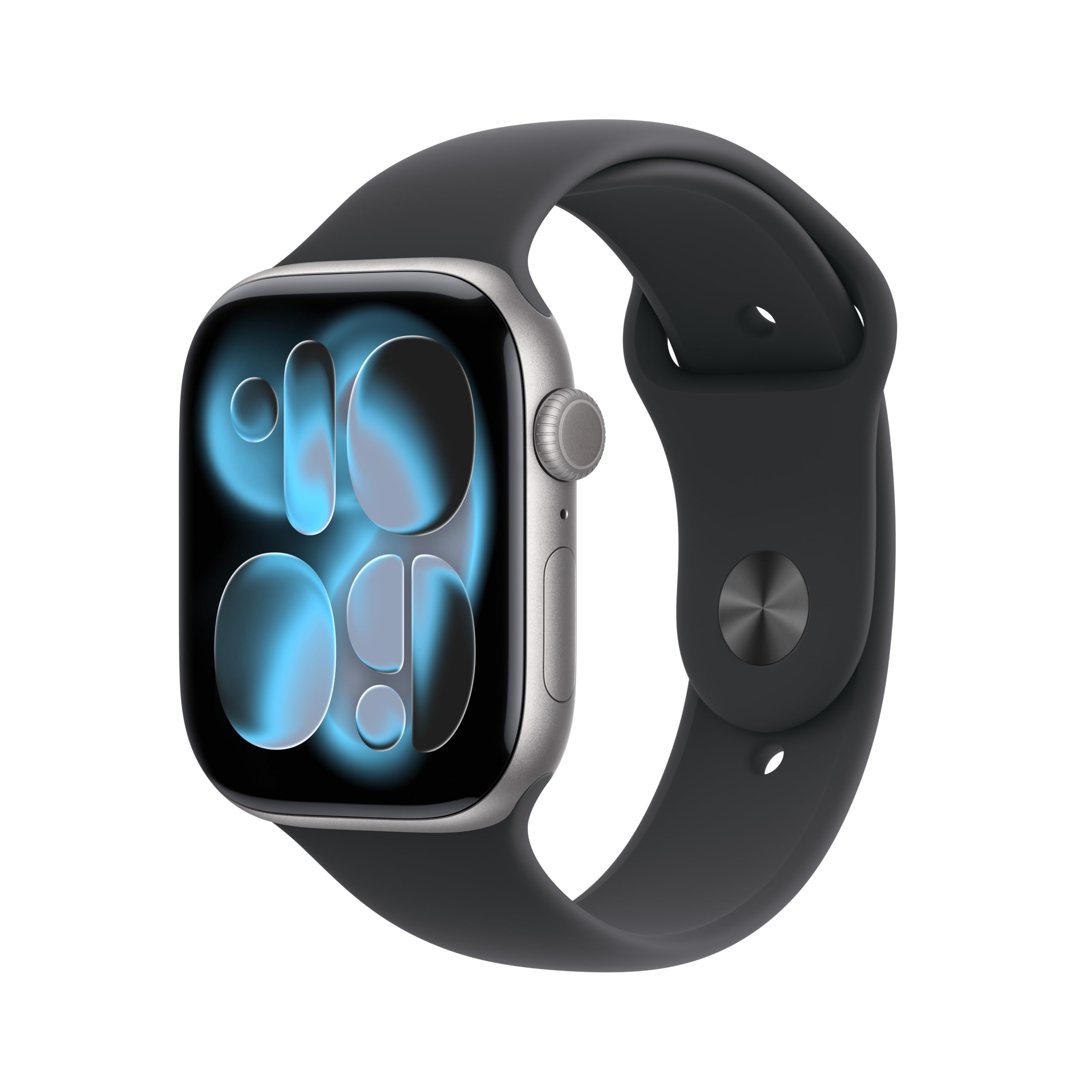Apple Watch Series 11 GPS + Cellular 46 mm – Boîtier Gris sidéral, Bracelet Sport Noir