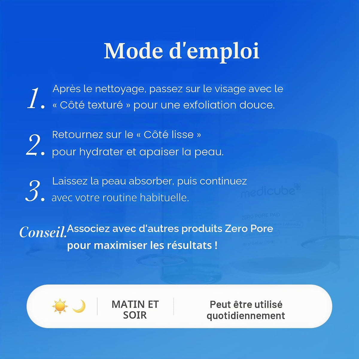 medicube Zero Pore Pad 2.0 Pads Exfoliants Soin des Pores