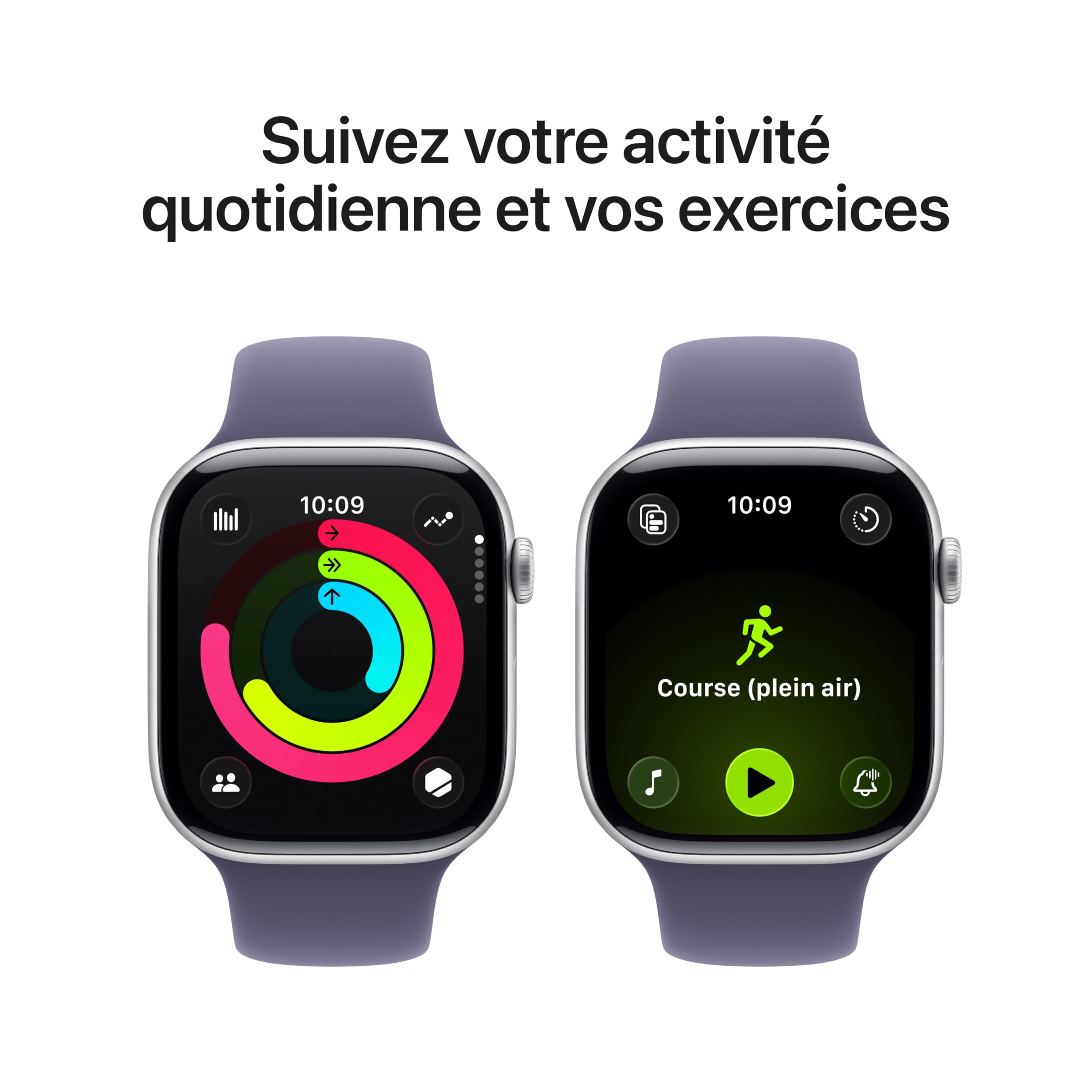 Apple Watch Series 11 GPS + Cellular 46 mm – Boîtier Gris sidéral, Bracelet Sport Noir