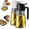 TrendPlain Vaporisateur Huile Cuisine 470ml – Spray 2-en-1 Air Fryer, Salades & Cuisson (Noir)