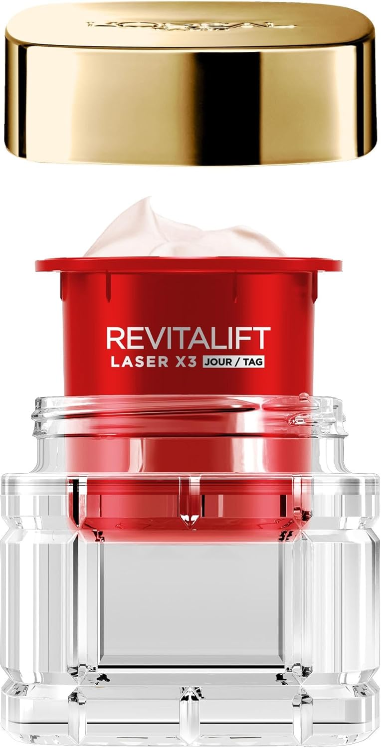 L'Oréal Paris Revitalift Laser X3 - Crème de Jour Anti-Âge FPS 25 - Acide Hyaluronique, Pro-Rétinol & Vitamine C - 50ml