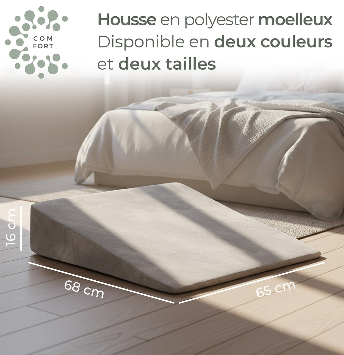 Well B4 Coussin cale pour lit et canapé, cale de Matelas, Reflux [avec 2 Zones de Couchage], de Lecture pour rehausser Le Sommeil comme tête, rehausseur de lit, de Soutien