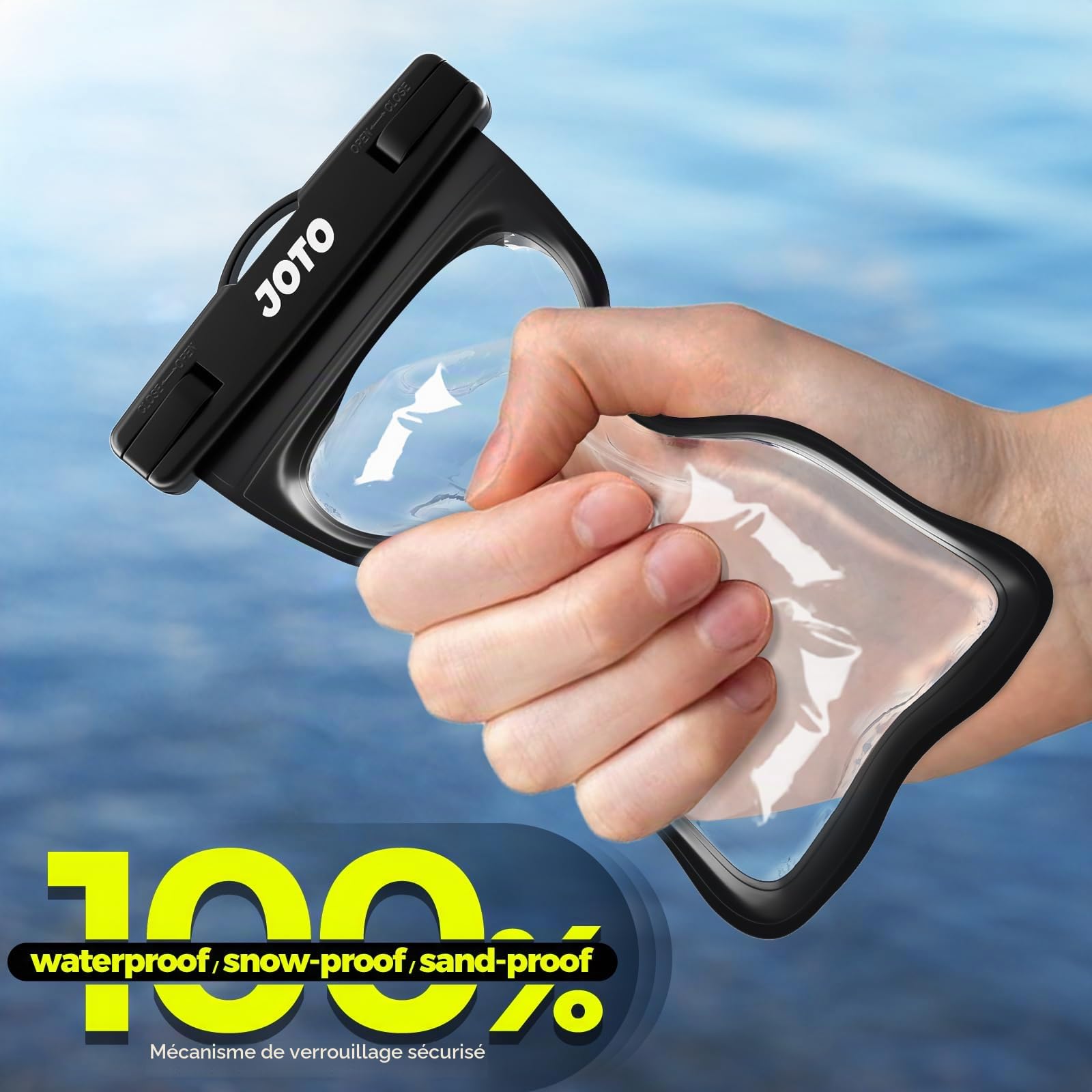 JOTO Pochette Étanche Smartphone IPX8 – Lot de 2, Compatible iPhone 17 à 11, Samsung Galaxy, Redmi, jusqu'à 7 Pouces