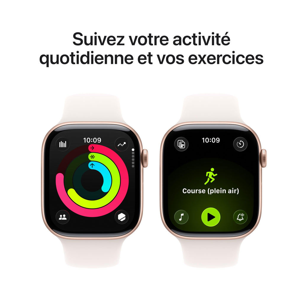 Apple Watch Series 11 GPS + Cellular 46 mm – Boîtier Gris sidéral, Bracelet Sport Noir