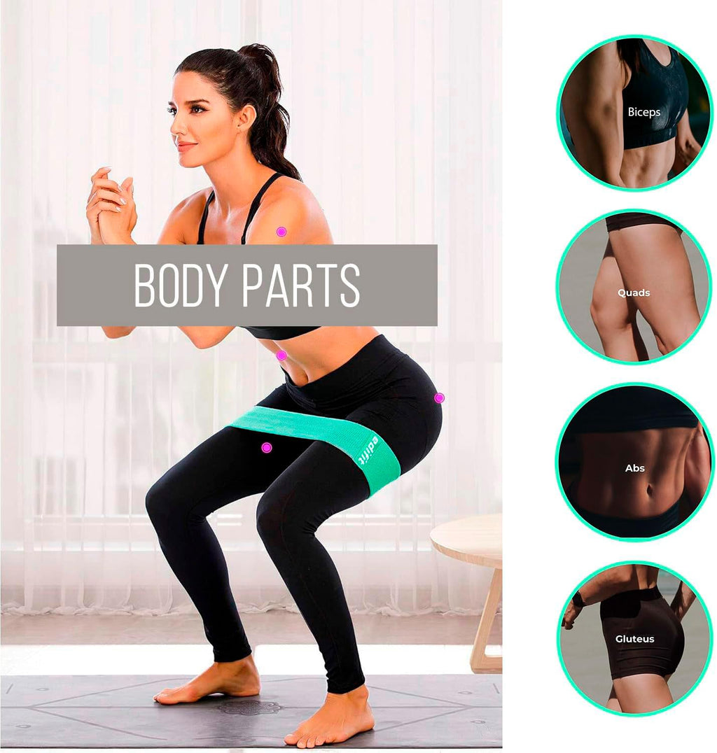 Edifit, Elastique Musculation, Bandes avec 3 Niveaux de Résistance, Fitness, Antidérapantes, Pack de 3, pour Gym, Yoga, Crossfit, Pilates ou Exercices à Domicile