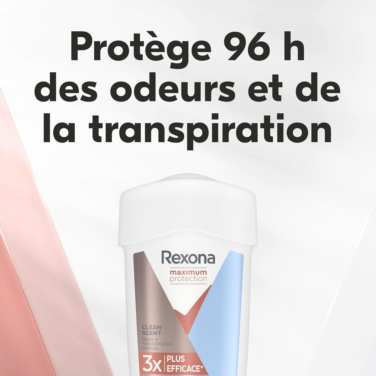 Rexona Maximum Protection Déodorant Femme Stick Clean Scent 45ml – Anti-Transpirant 96h