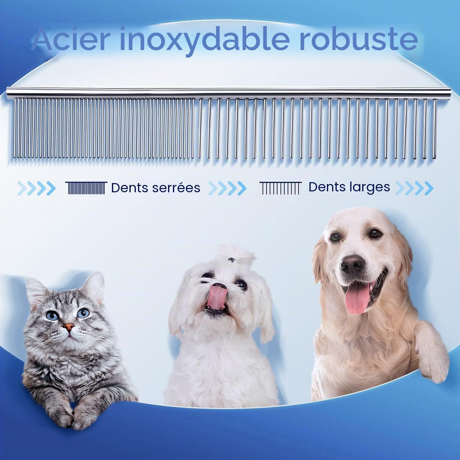Gimars Ciseaux de toilettage professionnels pour chiens 4CR avec pointe ronde de sécurité, ciseaux droits, effilés et incurvés avec revêtement en titane