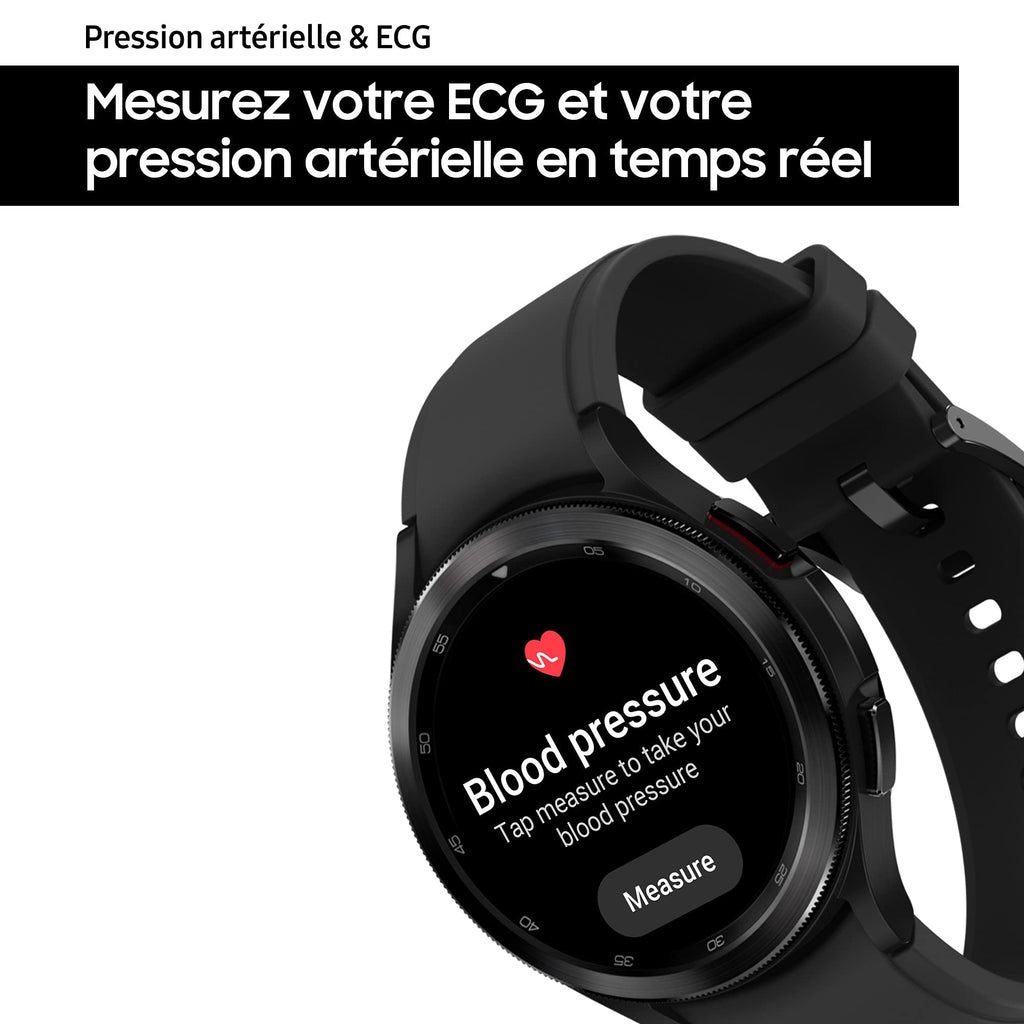 Samsung Galaxy Watch4 Bluetooth, 40 mm, or rose - Montre connectée intelligente, surveillance de la santé, bien-être, sport, IMC, ECG, batterie longue durée – Version FR