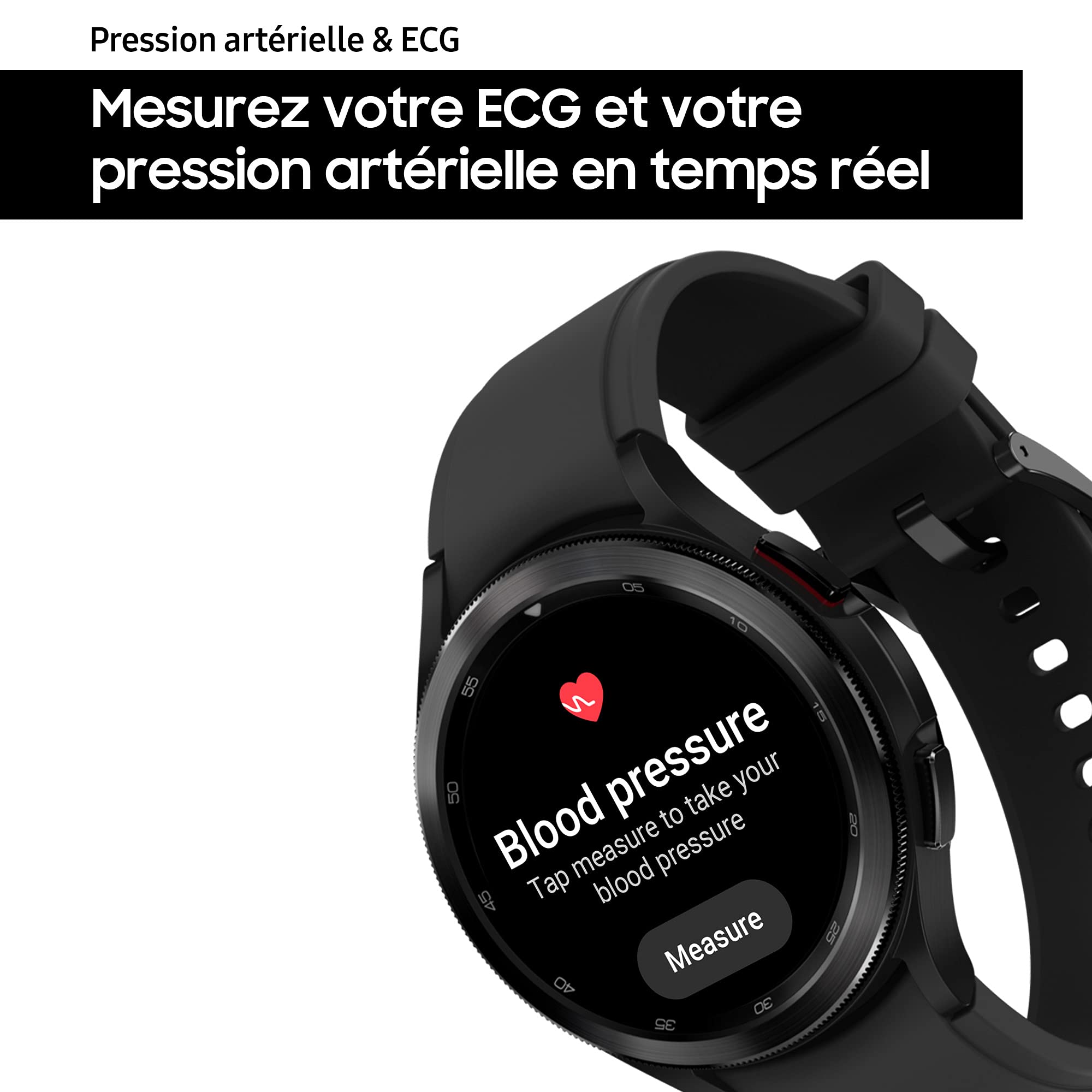 Samsung Galaxy Watch4 Bluetooth, 40 mm, or rose - Montre connectée intelligente, surveillance de la santé, bien-être, sport, IMC, ECG, batterie longue durée – Version FR