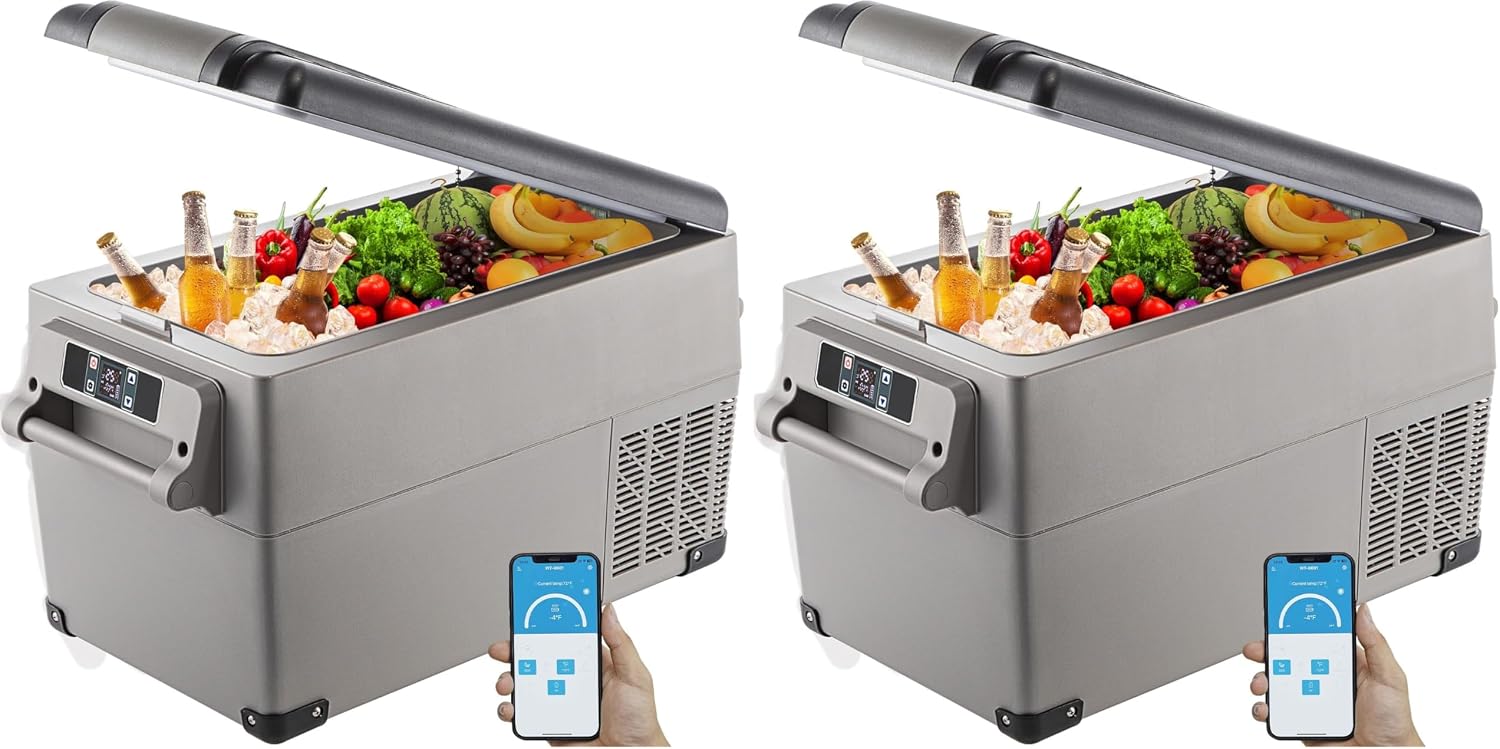 VEVOR Glacière Électrique Voiture, 45 L, Réfrigérateur Portable à Compression, 60 W, Mini Frigo, 69,3x34,5x45,6 cm, Glacière Électrique, Mini Congélateur Compresseur pour Maison/Voiture/Camping