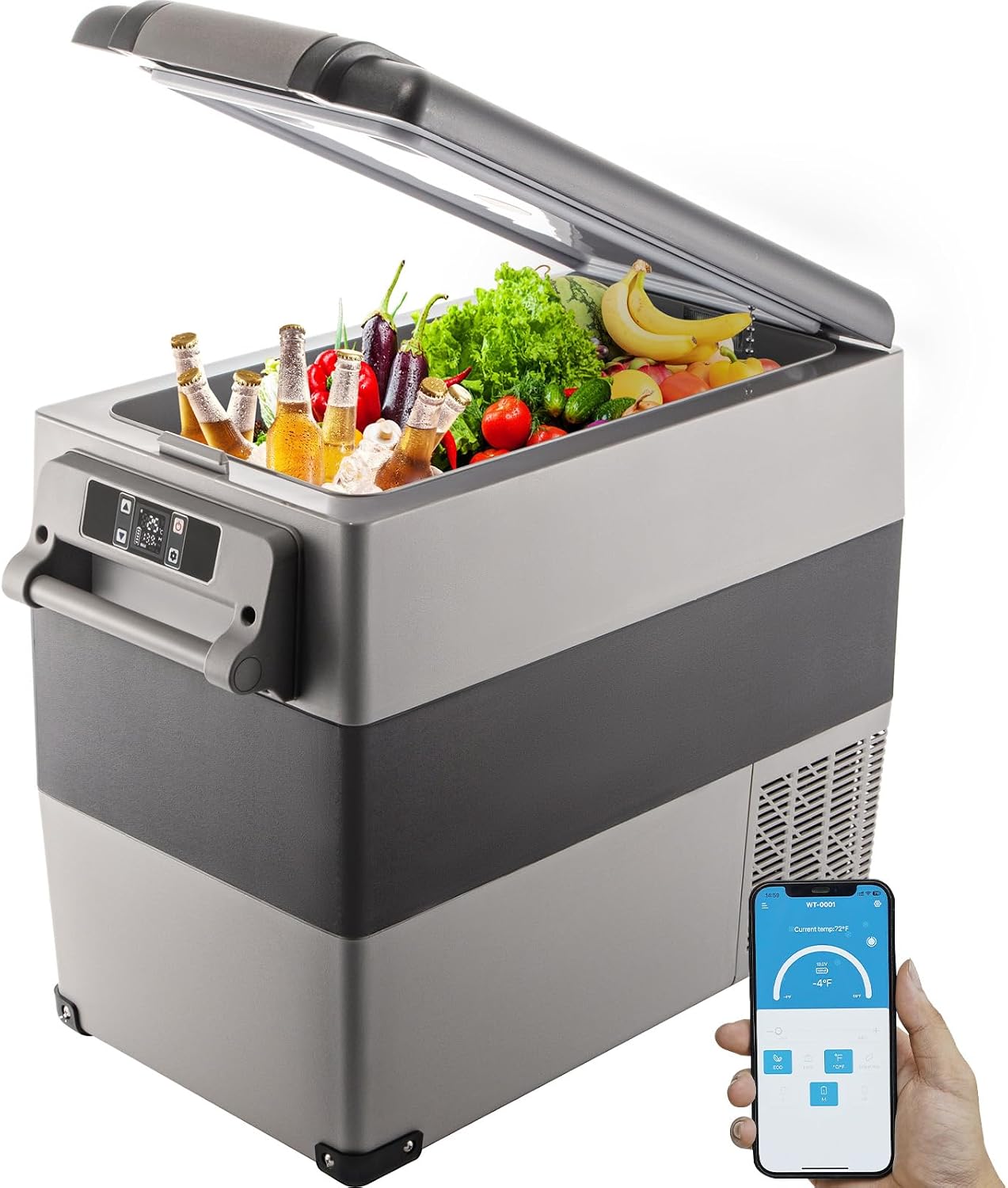 VEVOR Glacière Électrique Voiture, 45 L, Réfrigérateur Portable à Compression, 60 W, Mini Frigo, 69,3x34,5x45,6 cm, Glacière Électrique, Mini Congélateur Compresseur pour Maison/Voiture/Camping