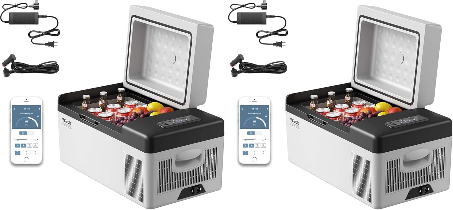 VEVOR Glacière Électrique Voiture, 45 L, Réfrigérateur Portable à Compression, 60 W, Mini Frigo, 69,3x34,5x45,6 cm, Glacière Électrique, Mini Congélateur Compresseur pour Maison/Voiture/Camping