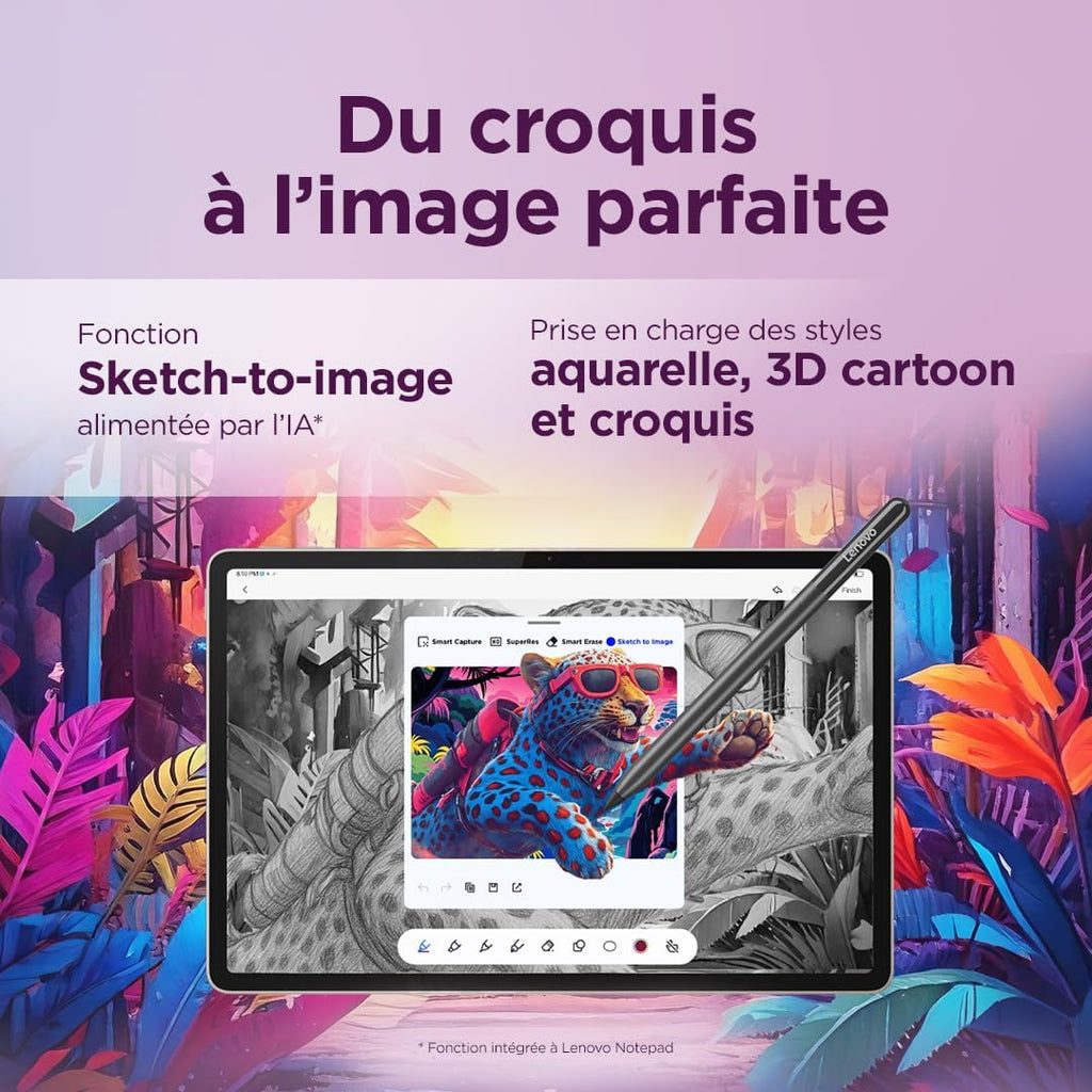 Lenovo Yoga Tab 11.1'' 3.2K 144Hz – Snapdragon 8 Gen 3, 12 Go RAM, 256 Go, Android 15, WiFi 7 + Stylet Pen Pro | Seashell