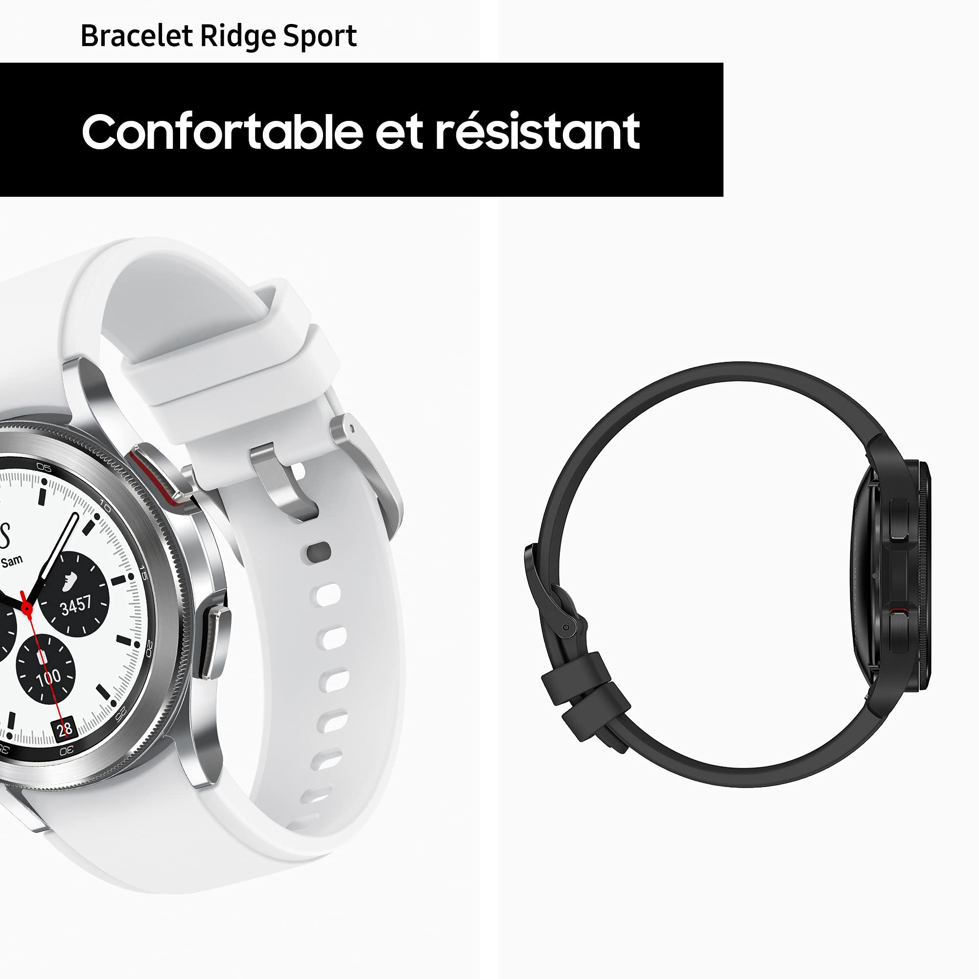 Samsung Galaxy Watch4 Bluetooth, 40 mm, or rose - Montre connectée intelligente, surveillance de la santé, bien-être, sport, IMC, ECG, batterie longue durée – Version FR