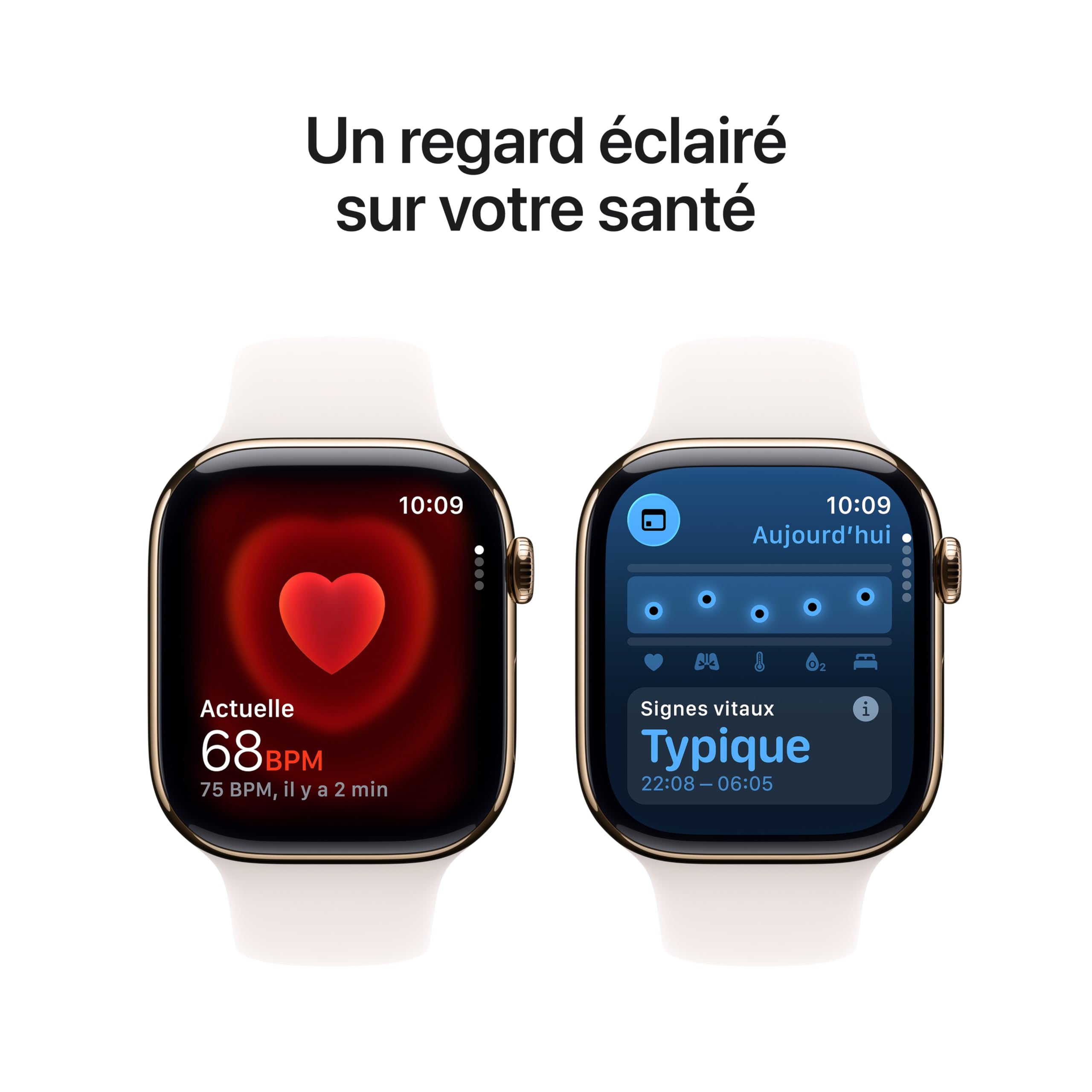 Apple Watch Series 11 GPS + Cellular 46 mm – Boîtier Gris sidéral, Bracelet Sport Noir