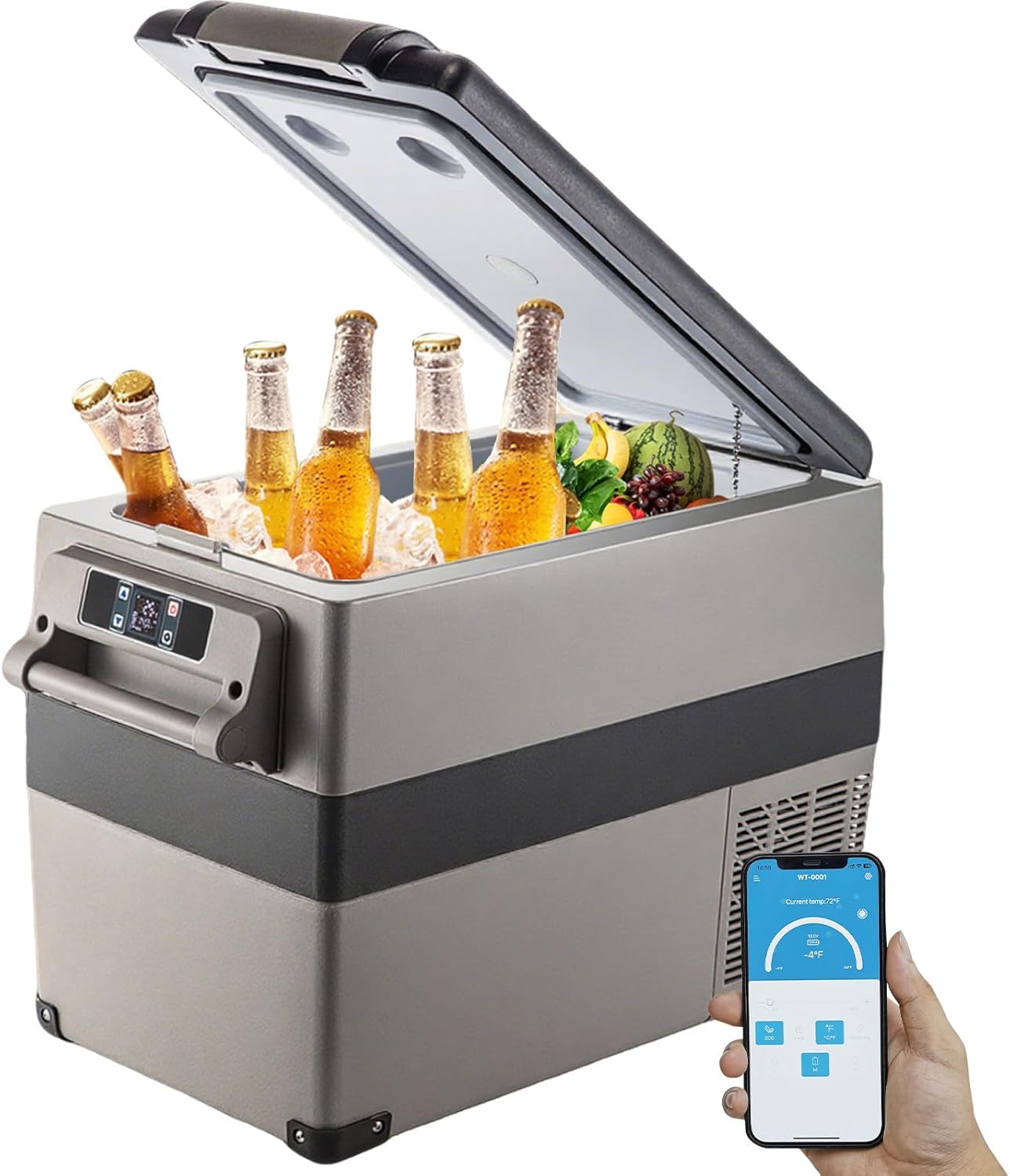 VEVOR Glacière Électrique Voiture, 45 L, Réfrigérateur Portable à Compression, 60 W, Mini Frigo, 69,3x34,5x45,6 cm, Glacière Électrique, Mini Congélateur Compresseur pour Maison/Voiture/Camping