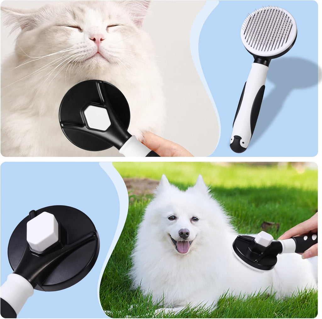 Brosse Autonettoyante Vinabo Petite Race – Chien, Chat & Chaton | 1 Clic