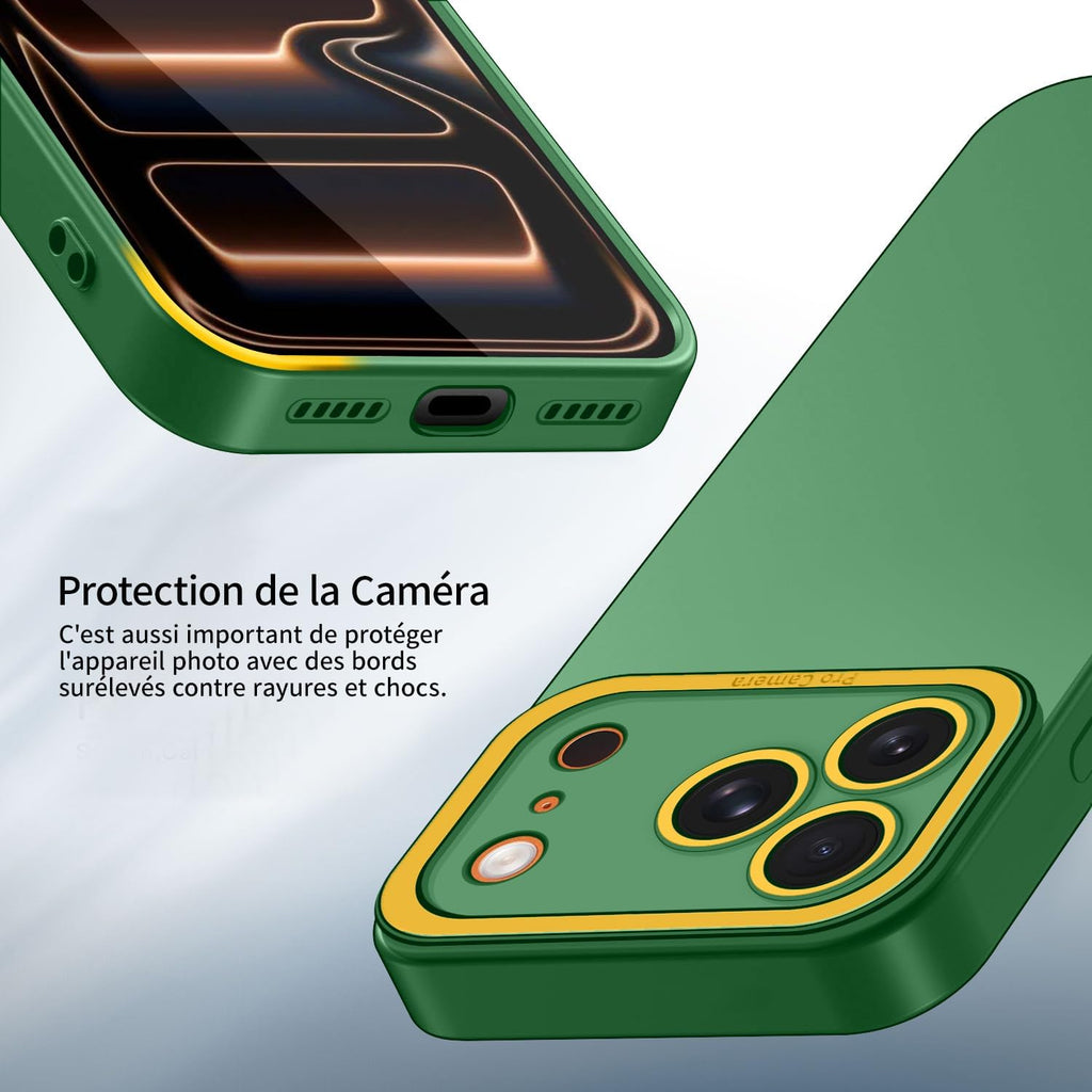 Tenphone Coque iPhone 15 (6,1") – TPU Souple Antichoc avec Protection Caméra