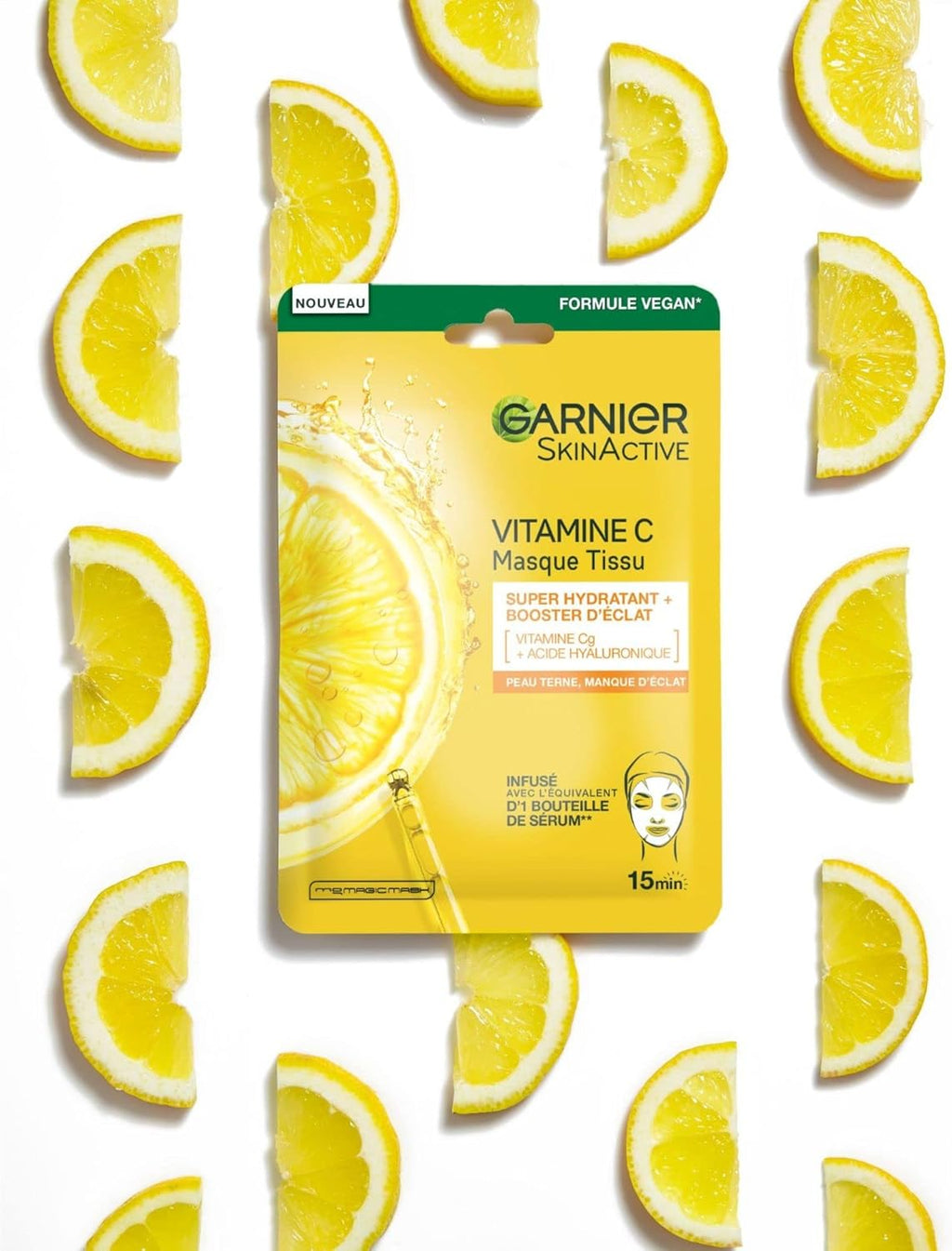 GARNIER SkinActive Vitamine C - Coffret Crème Sorbet Hydratante Fresh & Bright 85ml + Sérum Jour 30ml