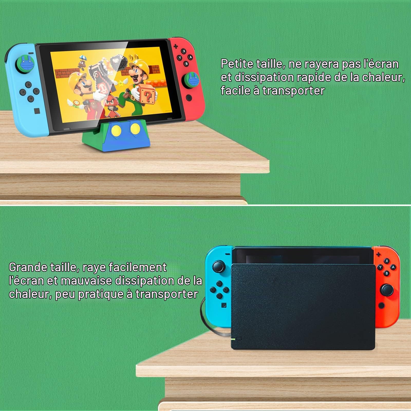 HEIYING Station d'accueil pour Nintendo Switch 2/Lite/OLED, Support d'accueil Portative avec Port de Type C pour Charger la Console