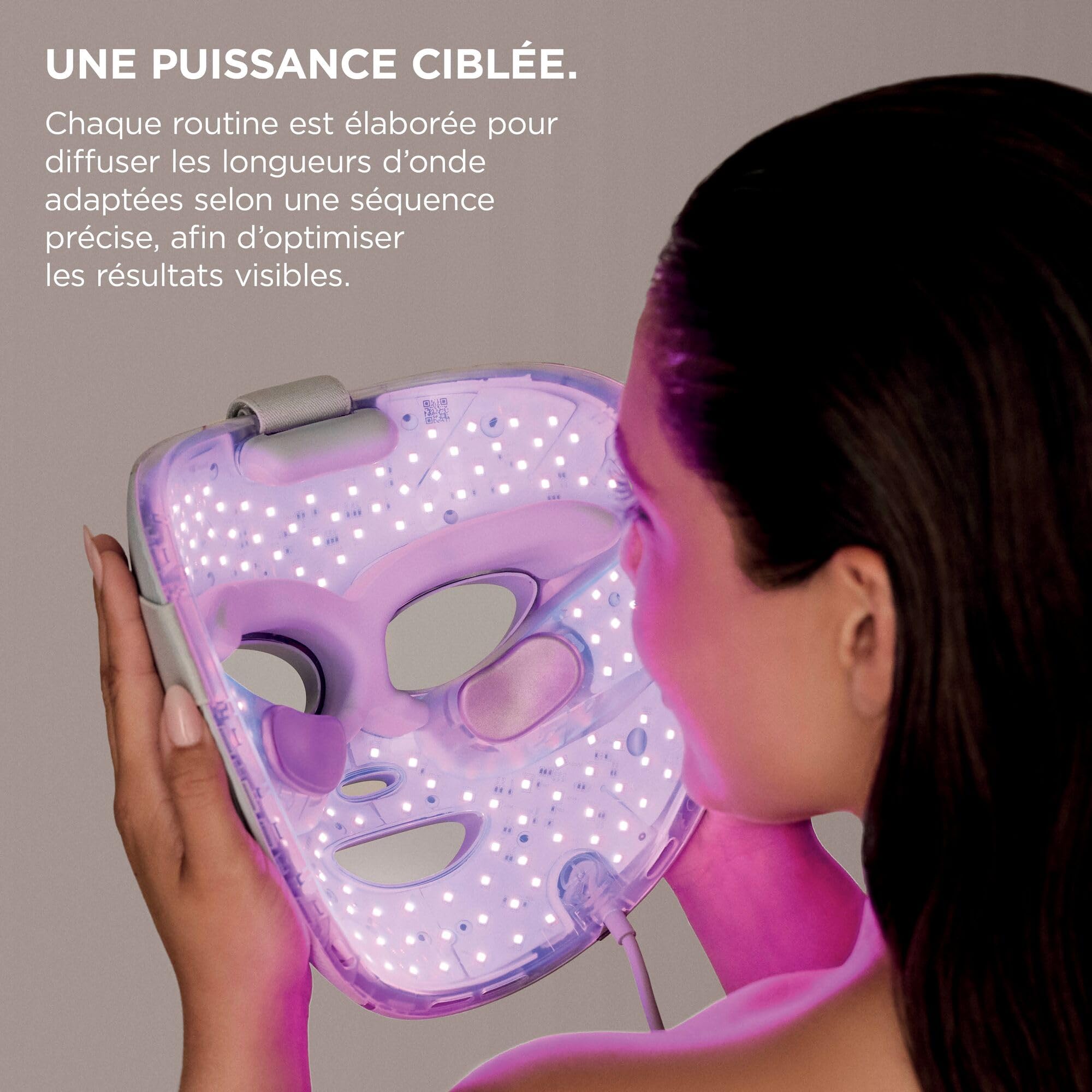Masque LED Shark CryoGlow avec rafraîchissement du contour des yeux, LED rouge et bleue, Photothérapie par lumière infrarouge, USB-C, Télécommande, Sac de rangement, Sangles réglables