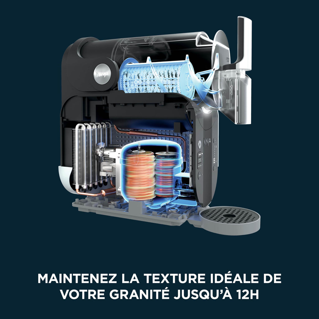 Ninja SLUSHi Machine à boissons glacées, granités, cocktails, frappés, milkshakes et jus glacés, vu sur TikTok, sans glace ni préparation requises, capacité 1,9 l, bleu et gris FS301EU