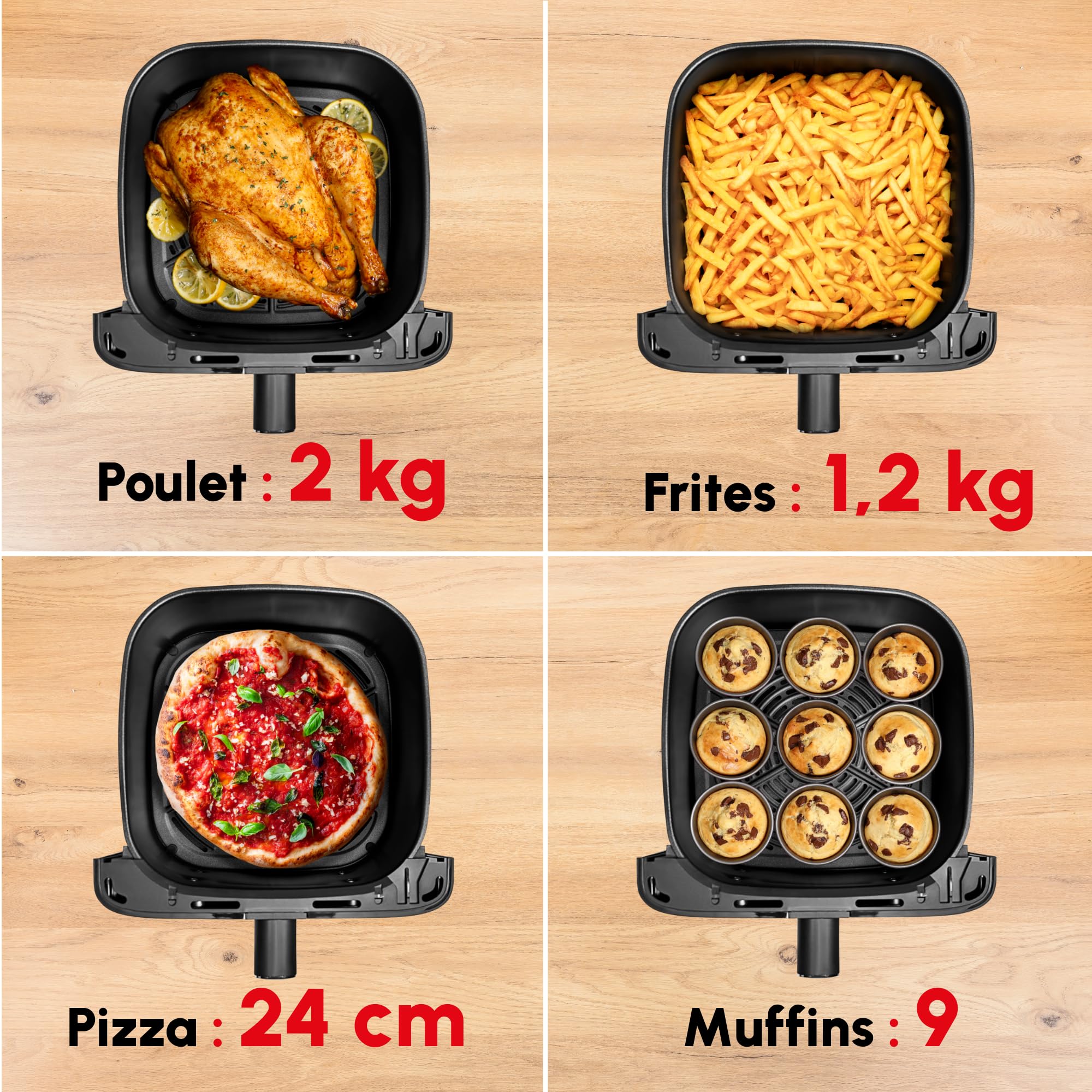 Moulinex Friteuse sans huile + Gril, Capacité XL 4,6L, Jusqu'à 6 personnes, 8 Programmes automatiques, Air Fryer, Ecran tactile digital, Température réglable, Easy Fry & Grill 2en1, EZ505810