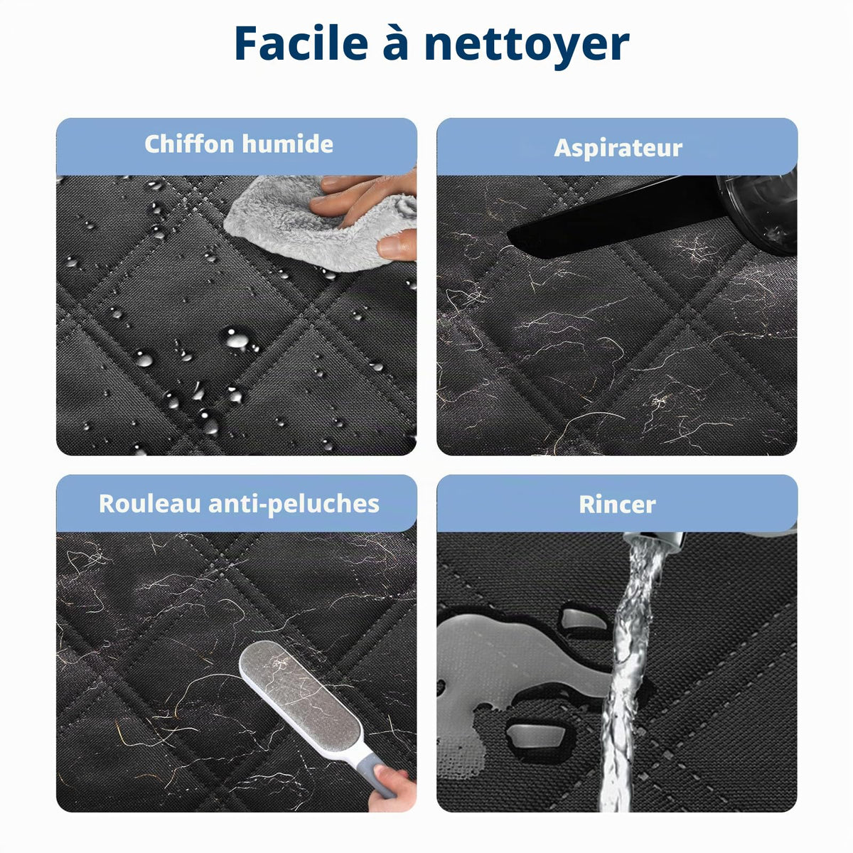KYG Housse de Siège d'auto pour Chien Banquette Arrière Antidérapant et Imperméable Mise à Niveau Matérielle avec Fenêtre de Visualisation Protection Coffre Universelle Voiture 135X148 cm Noir
