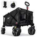 PORTAL Chariot de Plage Pliable – Chariot Tout Terrain Pliable avec Roues 20 cm, Poignée Réglable, 150 kg