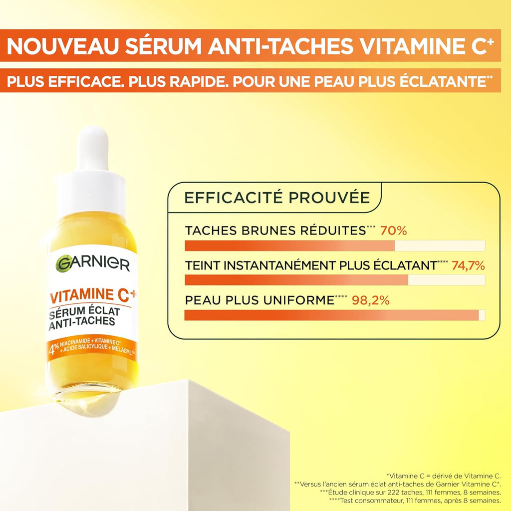 GARNIER SkinActive Vitamine C - Coffret Crème Sorbet Hydratante Fresh & Bright 85ml + Sérum Jour 30ml
