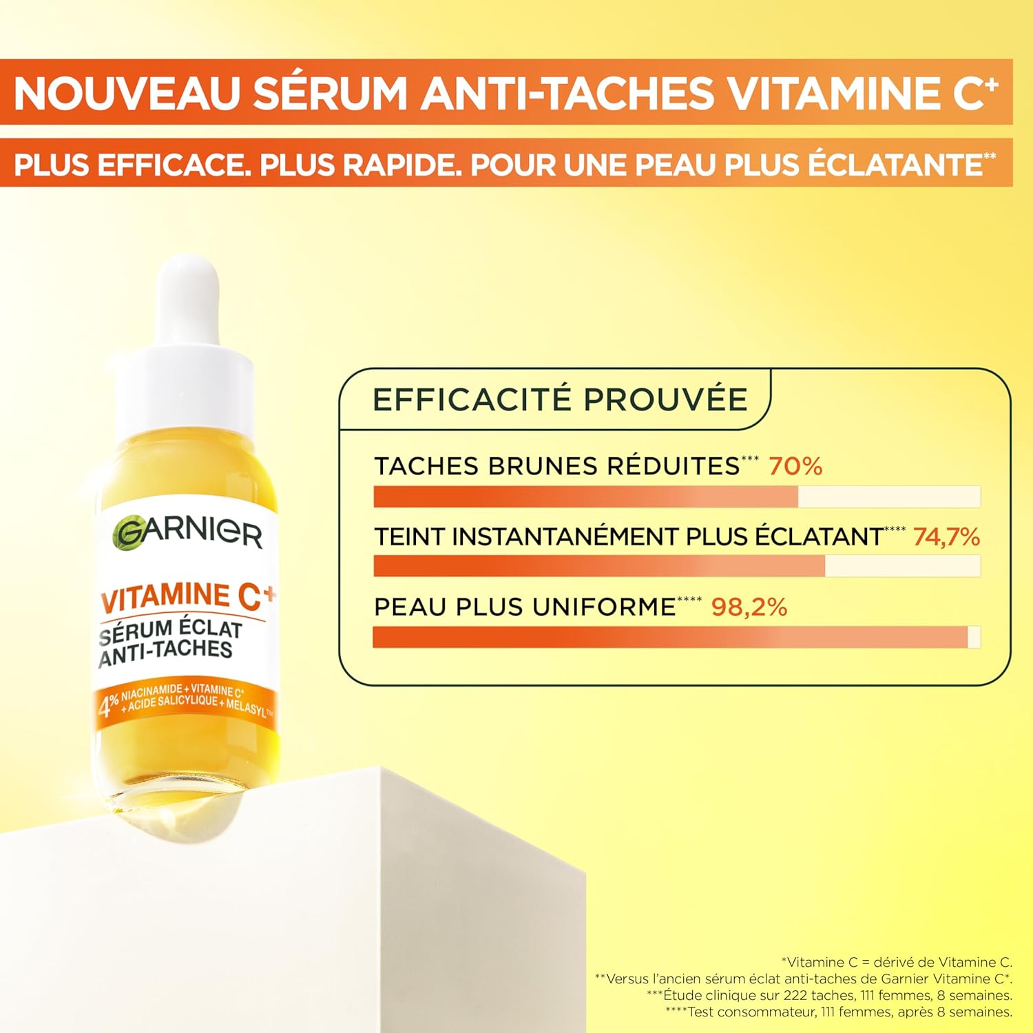 GARNIER SkinActive Vitamine C - Coffret Crème Sorbet Hydratante Fresh & Bright 85ml + Sérum Jour 30ml