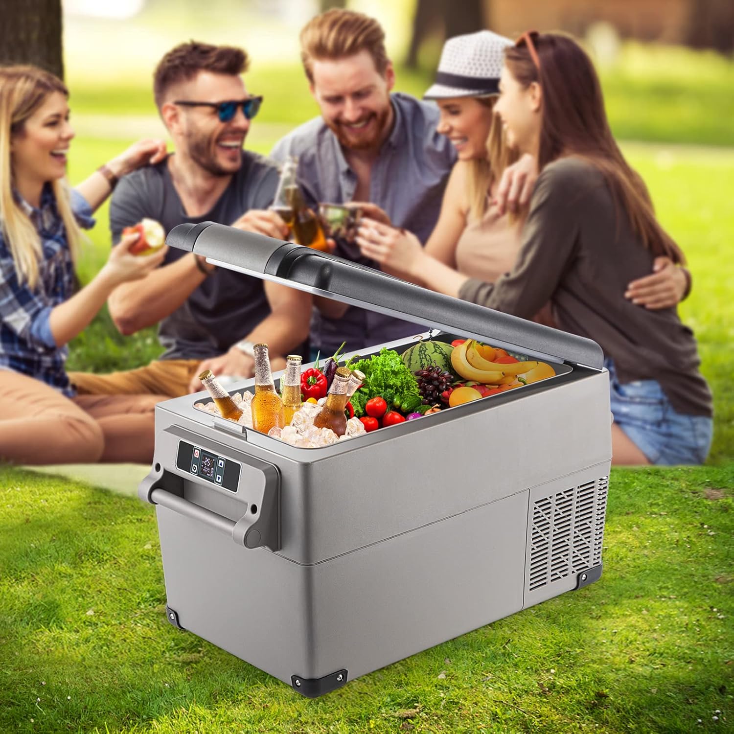 VEVOR Glacière Électrique Voiture, 45 L, Réfrigérateur Portable à Compression, 60 W, Mini Frigo, 69,3x34,5x45,6 cm, Glacière Électrique, Mini Congélateur Compresseur pour Maison/Voiture/Camping
