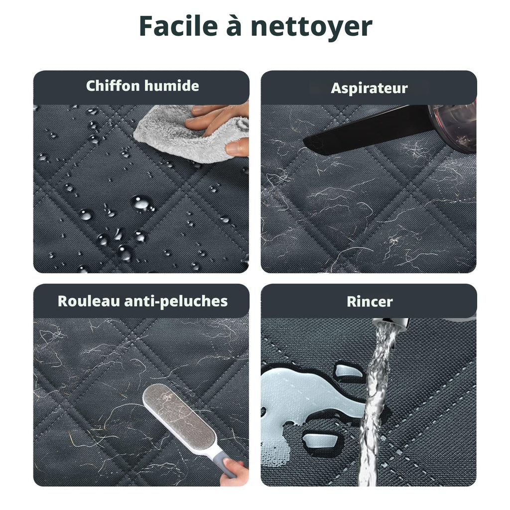 KYG Housse de Siège d'auto pour Chien Banquette Arrière Antidérapant et Imperméable Mise à Niveau Matérielle avec Fenêtre de Visualisation Protection Coffre Universelle Voiture 135X148 cm Noir