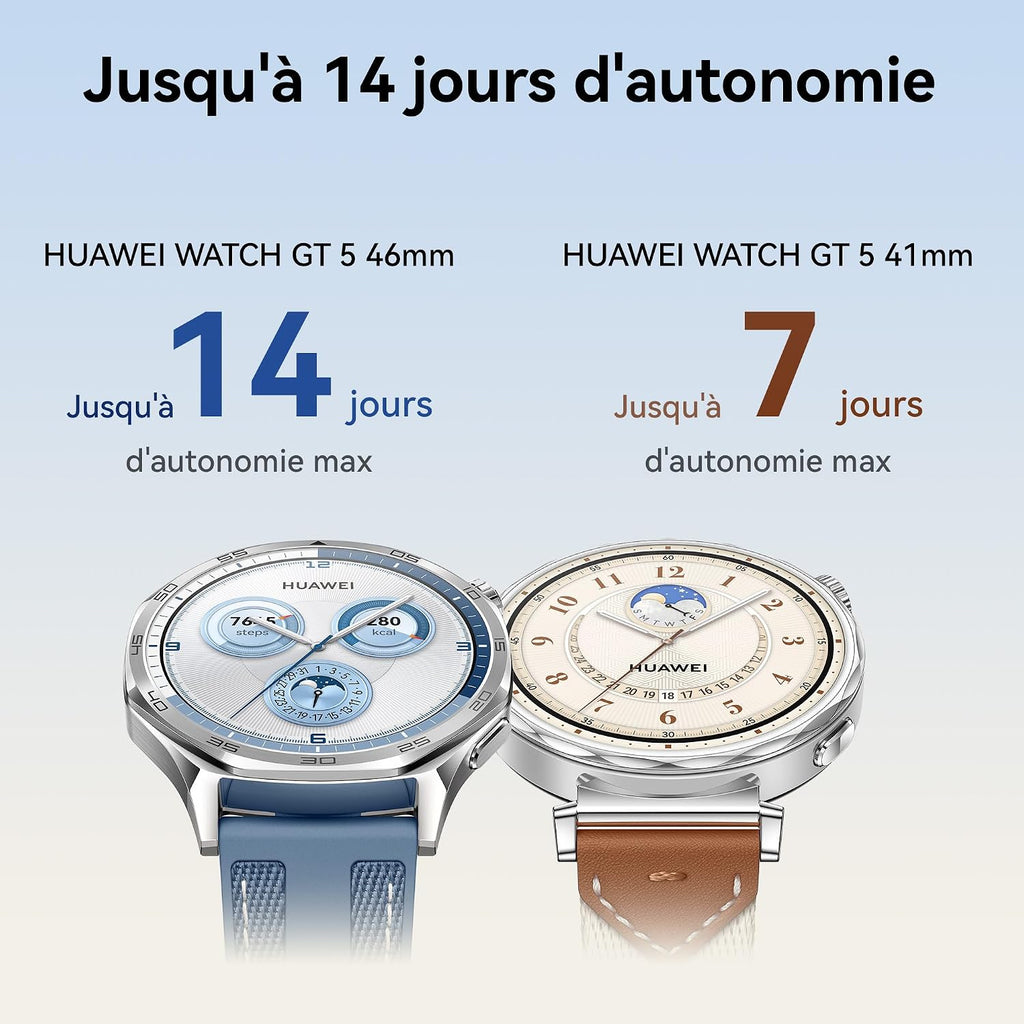 HUAWEI Watch GT 5 41mm Montre Connectée, Design aux Lignes épurées, Nouvelle expérience de Course à Pieds et de Cyclisme, Suivi de la santé, Jusqu'à 7 Jours d'autonomie, iOS & Android, Or