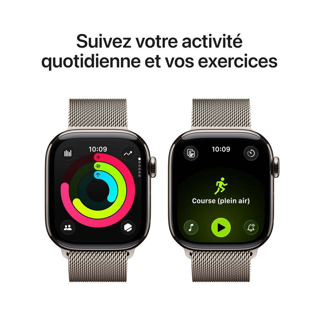 Apple Watch Series 11 GPS + Cellular 46 mm – Boîtier Gris sidéral, Bracelet Sport Noir
