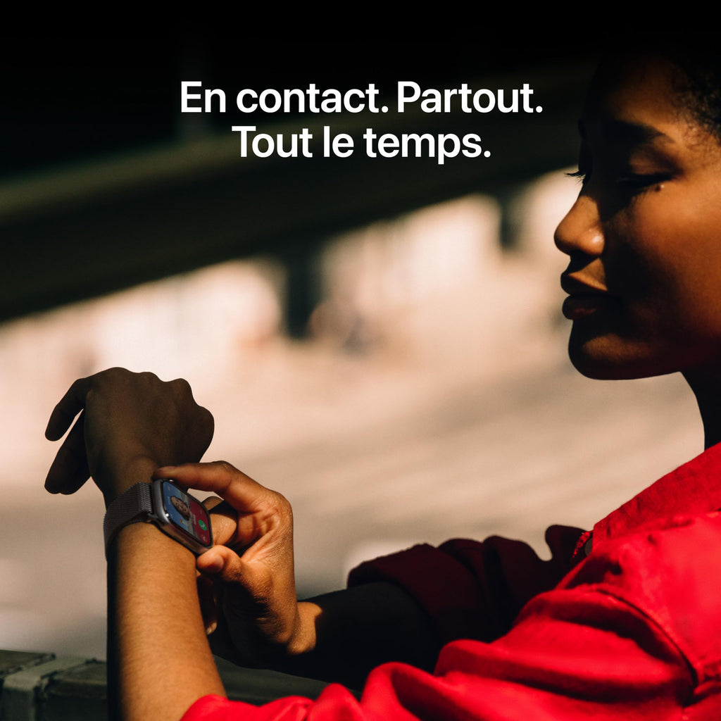 Apple Watch Series 11 GPS + Cellular 46 mm – Boîtier Gris sidéral, Bracelet Sport Noir