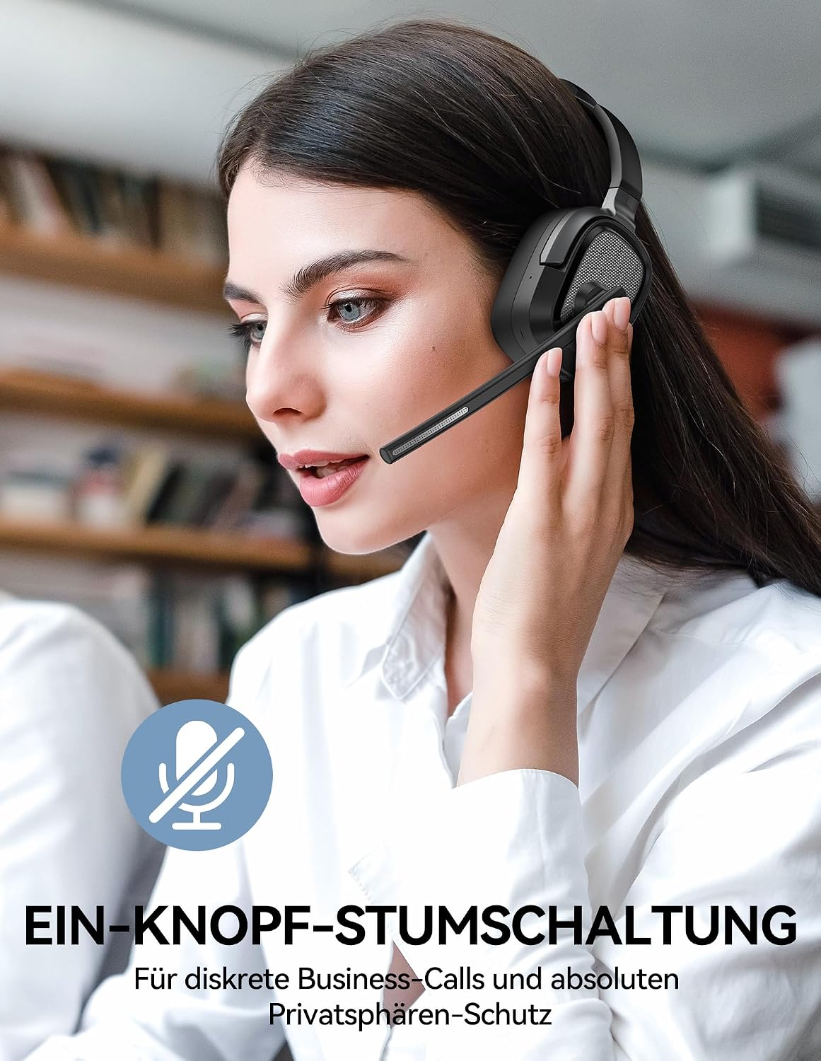 TECKNET Casque Bluetooth 6.0 sans Fil avec Micro ENC Anti-Bruit – 40h Autonomie, Adaptateur USB-A, Double Connexion – PC, Télétravail, Visioconférence