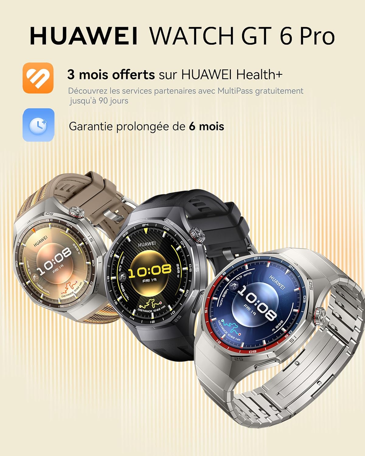 HUAWEI Watch GT 6 Pro 46mm GPS - Montre Connectée AMOLED, ECG, 21 Jours d'Autonomie - iOS & Android - Noir