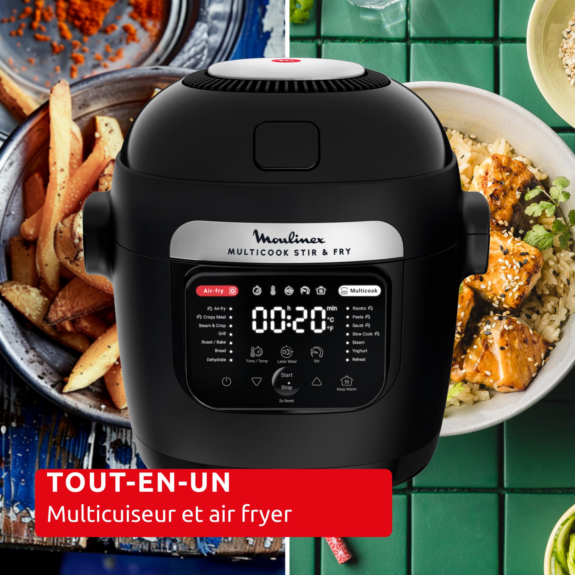 Moulinex Cookeo CE854110 – Multicuiseur Intelligent 6L, 80 Recettes, 1600W, Cuisson Sous Pression