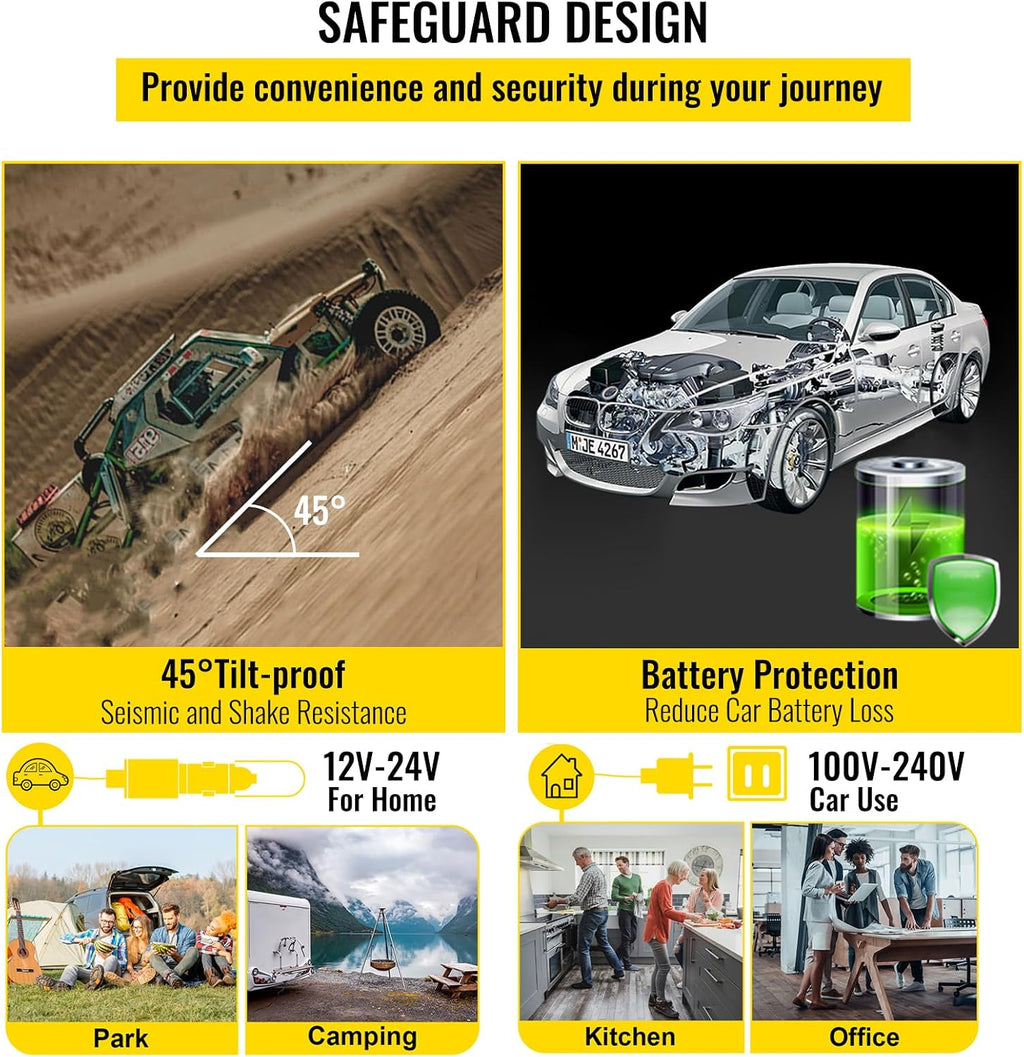 VEVOR Glacière Électrique Voiture, 45 L, Réfrigérateur Portable à Compression, 60 W, Mini Frigo, 69,3x34,5x45,6 cm, Glacière Électrique, Mini Congélateur Compresseur pour Maison/Voiture/Camping