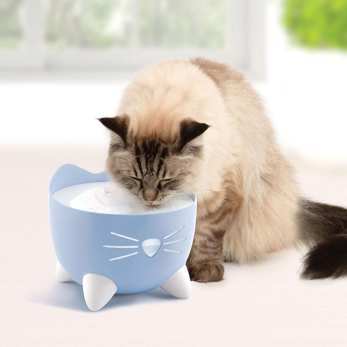 Catit Pixi Fontaine à Eau pour Chat 2,5 L Blanc