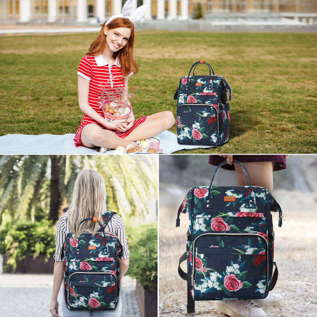 Sac à Dos Femme – Ordinateur Portable 15,6" & 17,3", Port USB, Poche RFID, Grande Capacité – École, Travail, Voyage