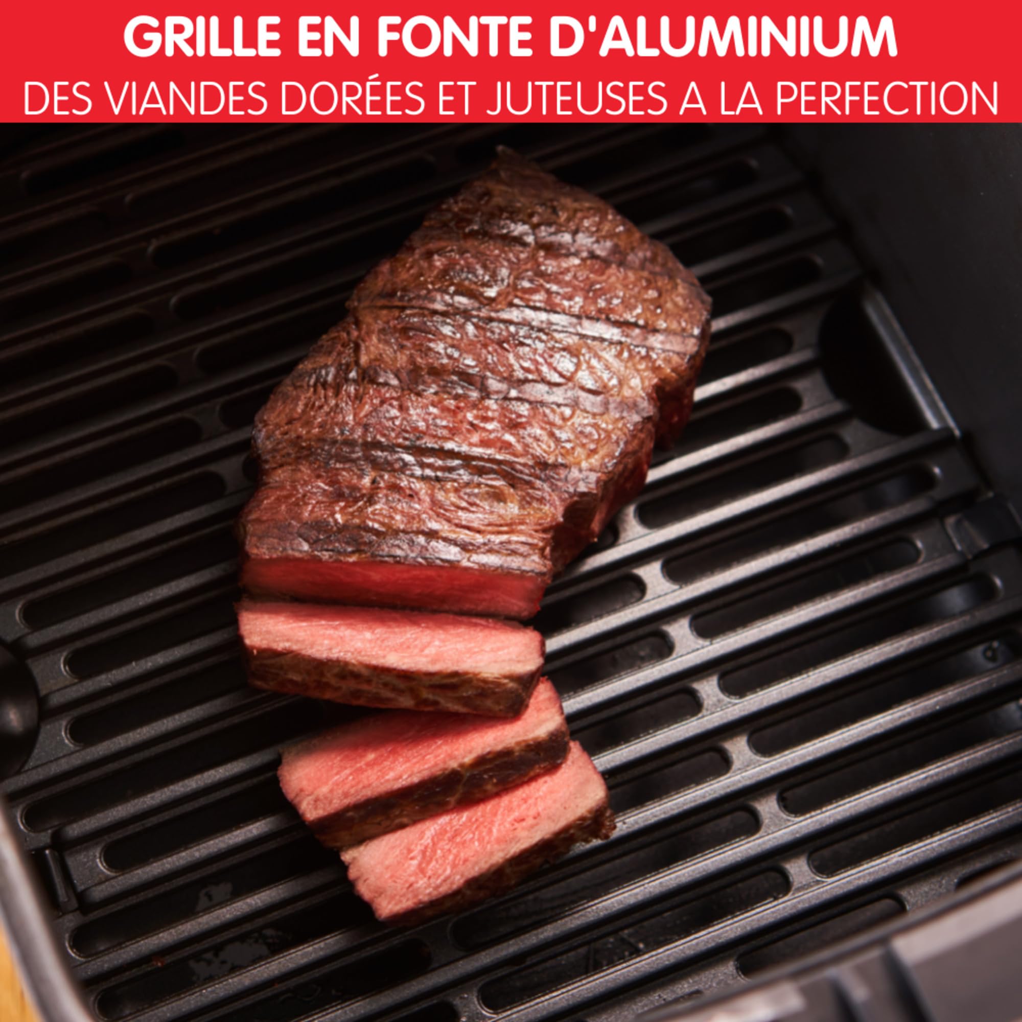 Moulinex Friteuse sans huile + Gril, Capacité XL 4,6L, Jusqu'à 6 personnes, 8 Programmes automatiques, Air Fryer, Ecran tactile digital, Température réglable, Easy Fry & Grill 2en1, EZ505810