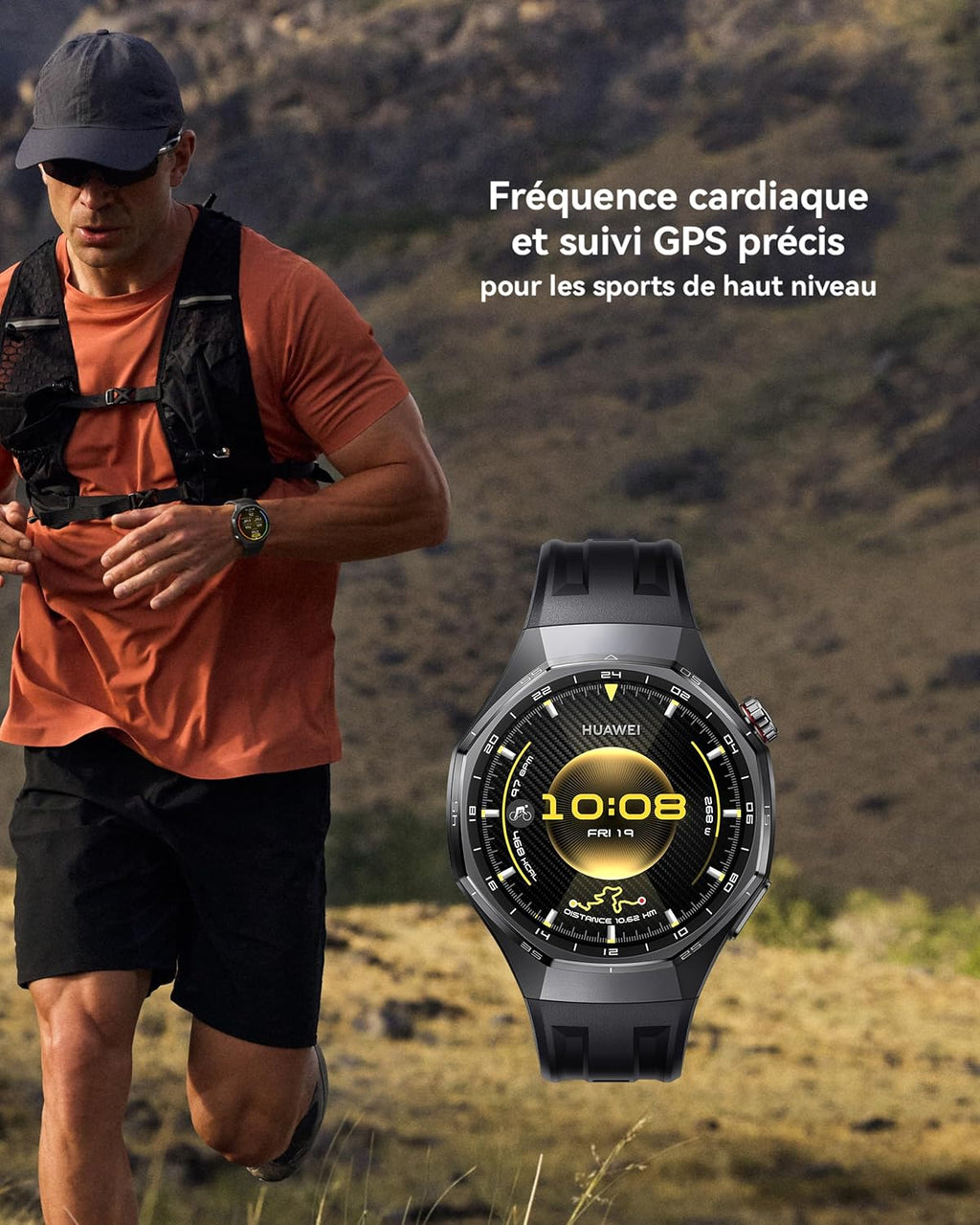 HUAWEI Watch GT 6 Pro 46mm GPS - Montre Connectée AMOLED, ECG, 21 Jours d'Autonomie - iOS & Android - Noir