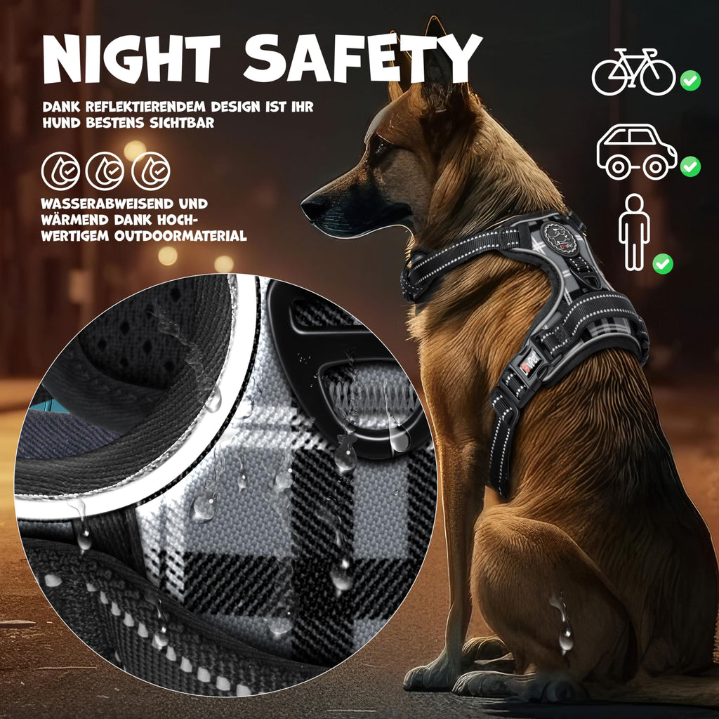 Harnais Chien Lovpet Réfléchissant Anti-Traction – Réglable XS à XL | Sacs Inclus