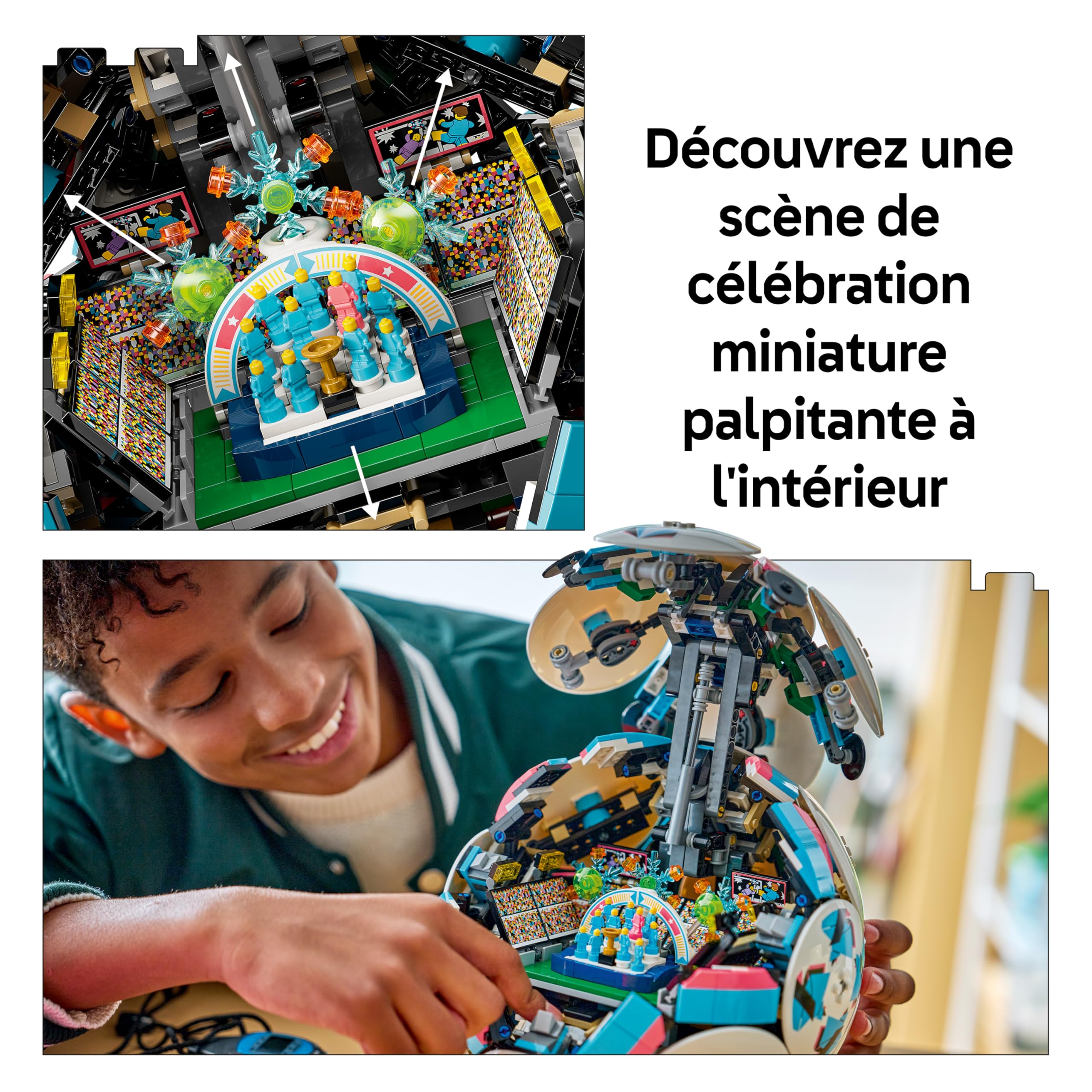 LEGO Editions Trophée Officiel de la Coupe du Monde de la FIFA - Jouet 3D - Maquette DIY avec Minifigurine Collector - Idée Cadeau Football pour la Fête des Pères ou pour Adulte Fan de Sport 43020